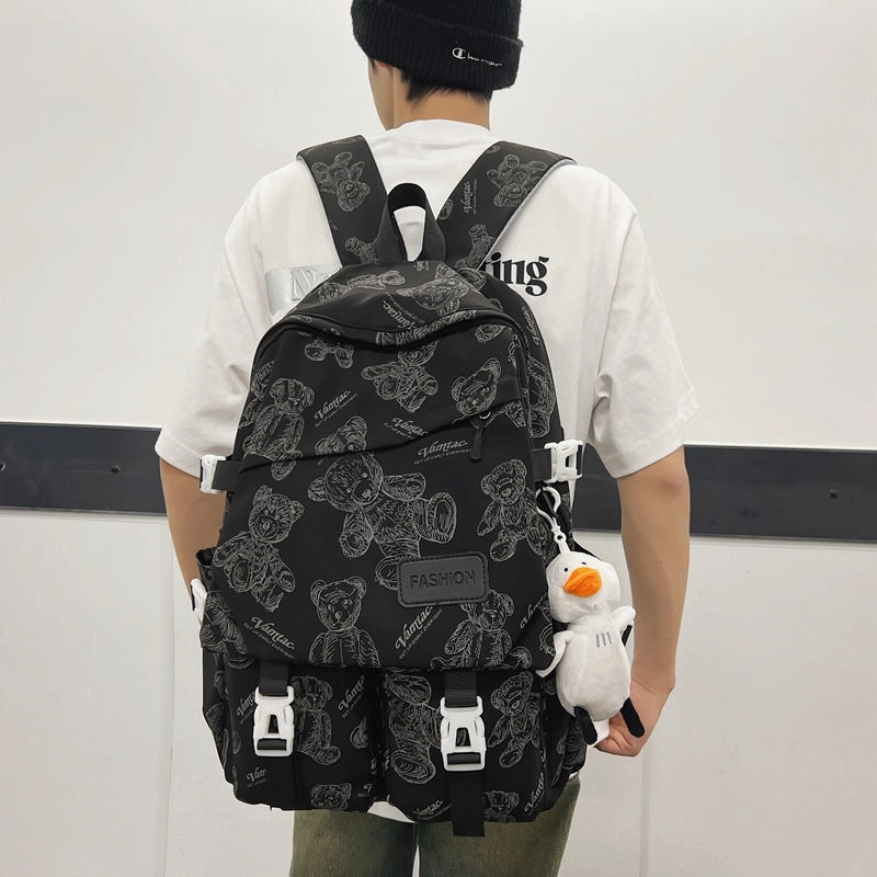 Nylon water-repellent backpack for junior high school students