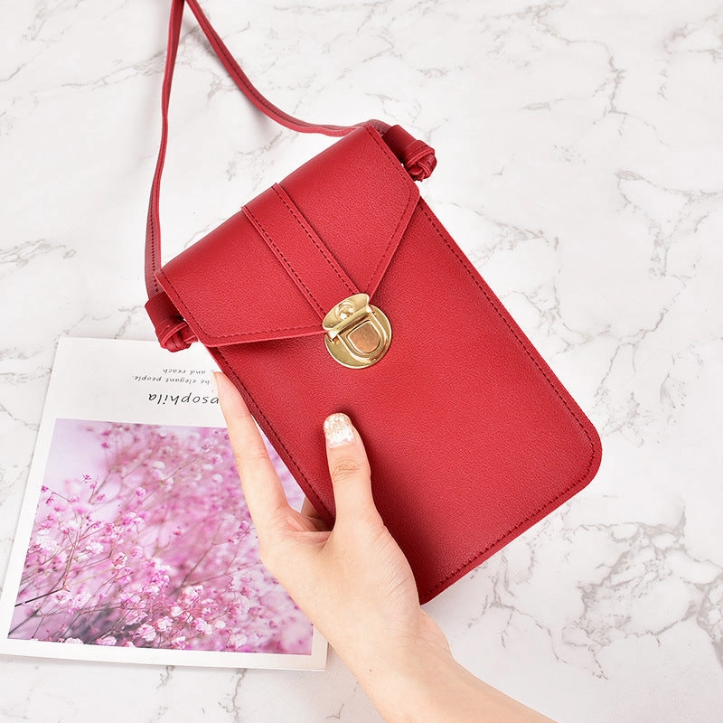One shoulder crossbody student mobile phone bag