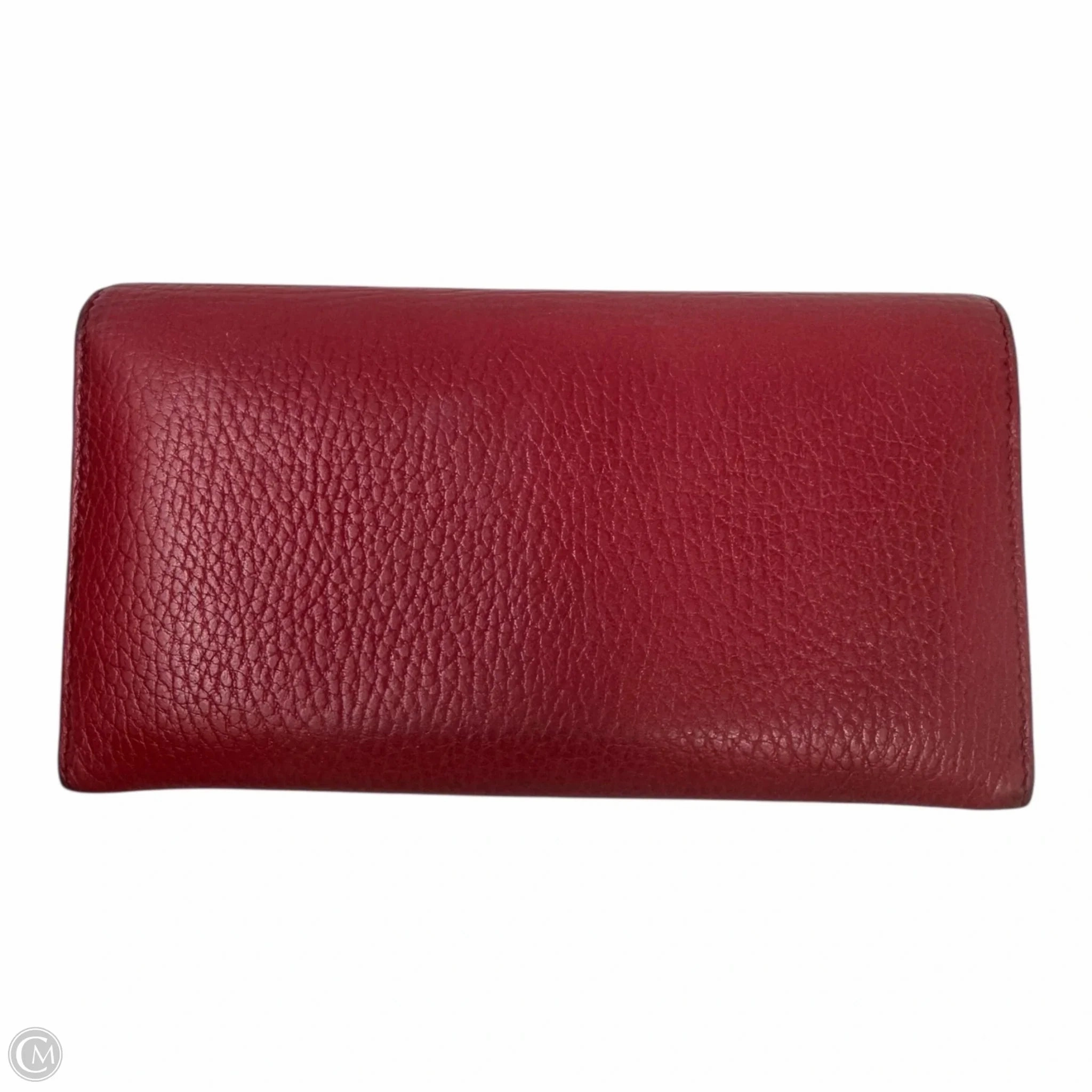 Pebbled Calfskin Leather Continental Interlocking G Wallet Luxury Designer By Gucci, Size: Large