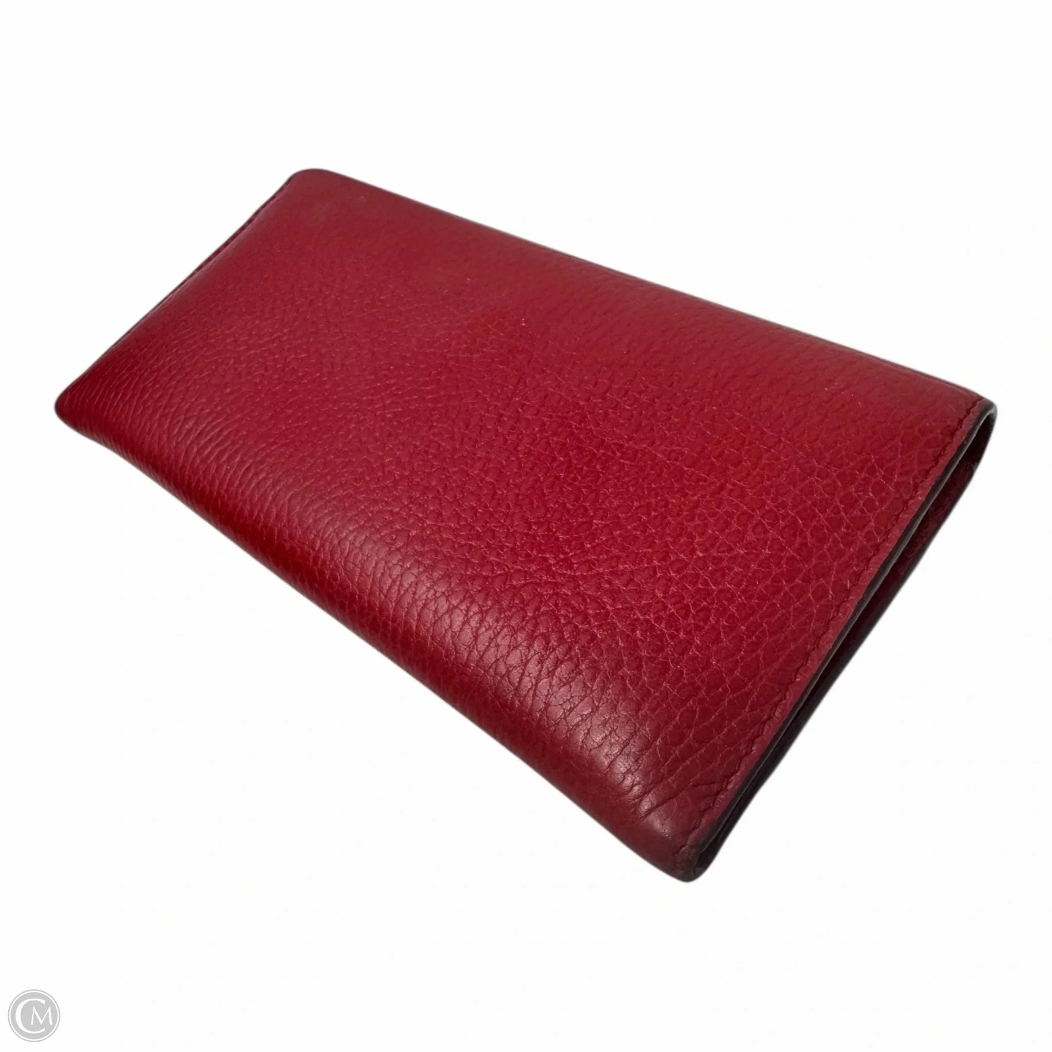 Pebbled Calfskin Leather Continental Interlocking G Wallet Luxury Designer By Gucci, Size: Large