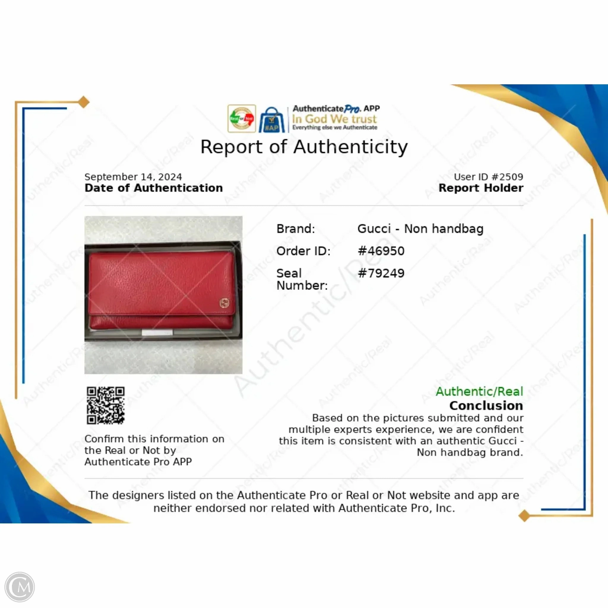 Pebbled Calfskin Leather Continental Interlocking G Wallet Luxury Designer By Gucci, Size: Large