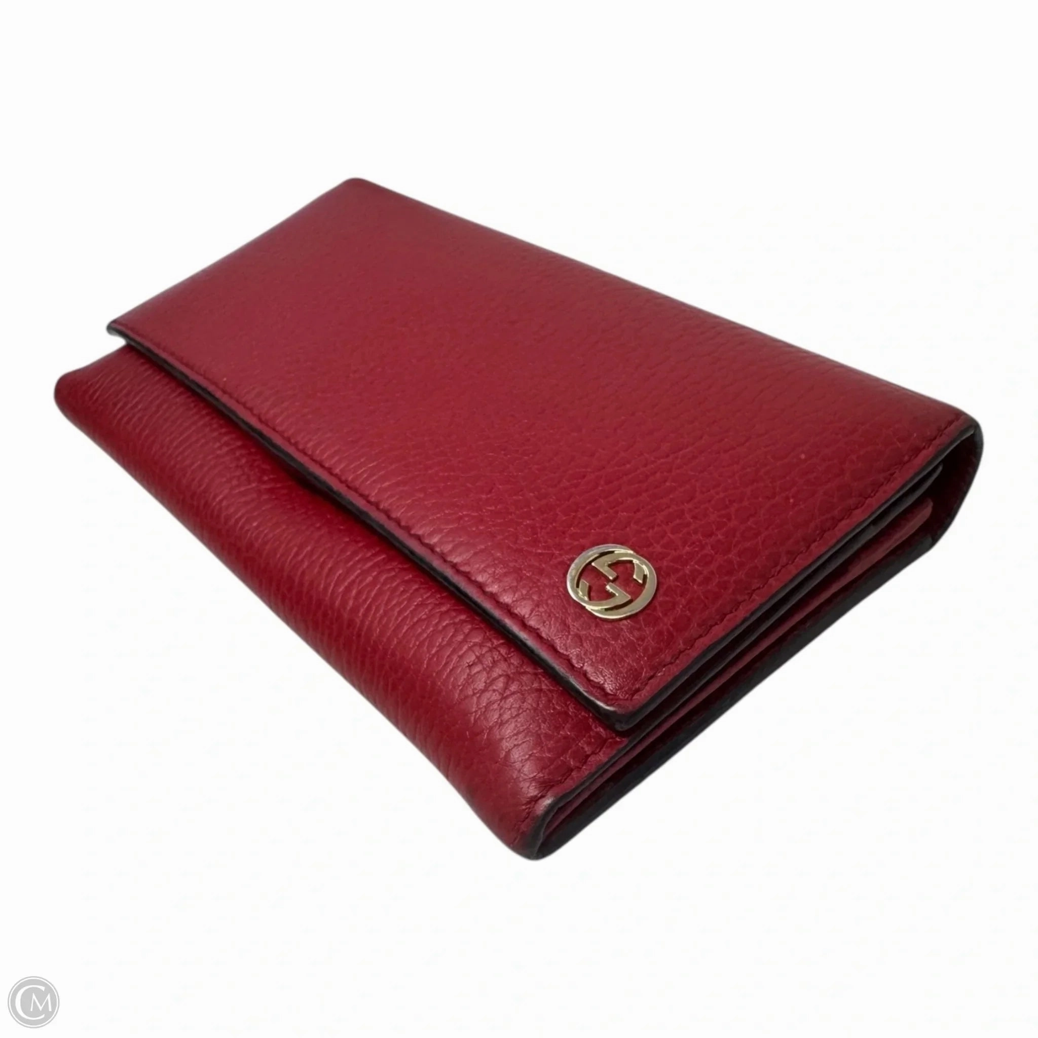 Pebbled Calfskin Leather Continental Interlocking G Wallet Luxury Designer By Gucci, Size: Large