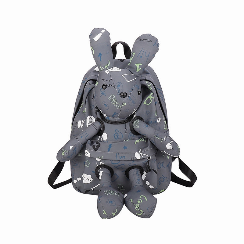 Personalized cute rabbit doll new backpack
