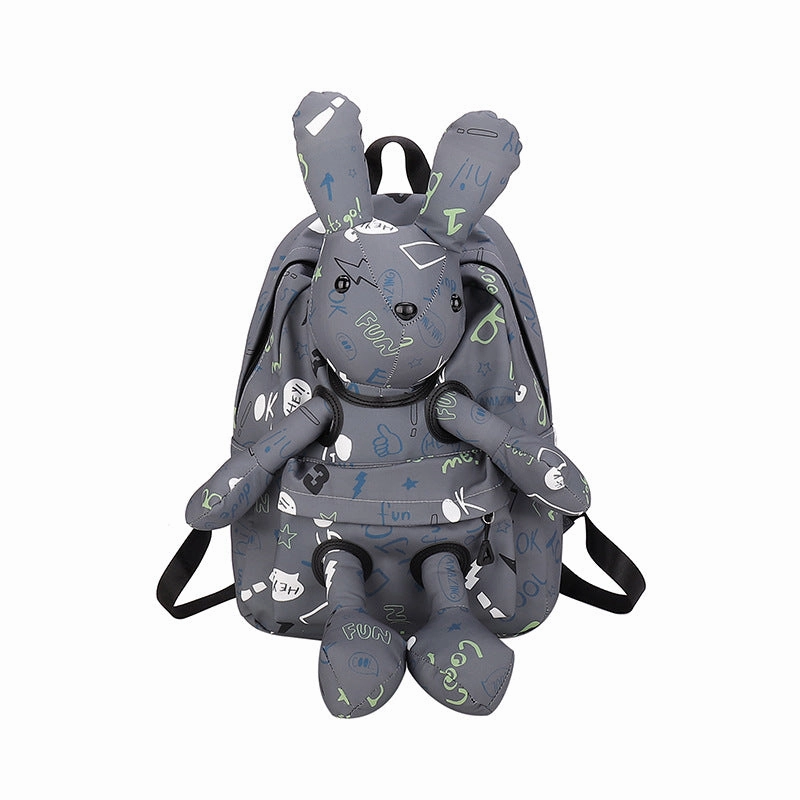 Personalized cute rabbit doll new backpack