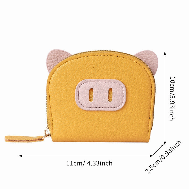 Pig zipper wallet
