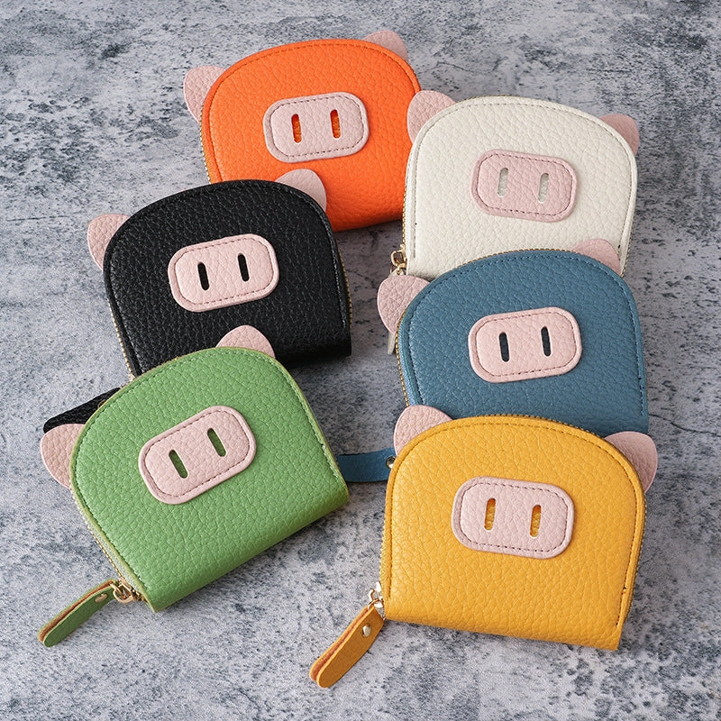 Pig zipper wallet