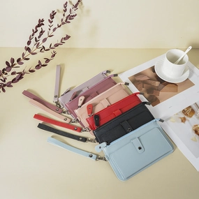 Portable buckle card bag clutch bag