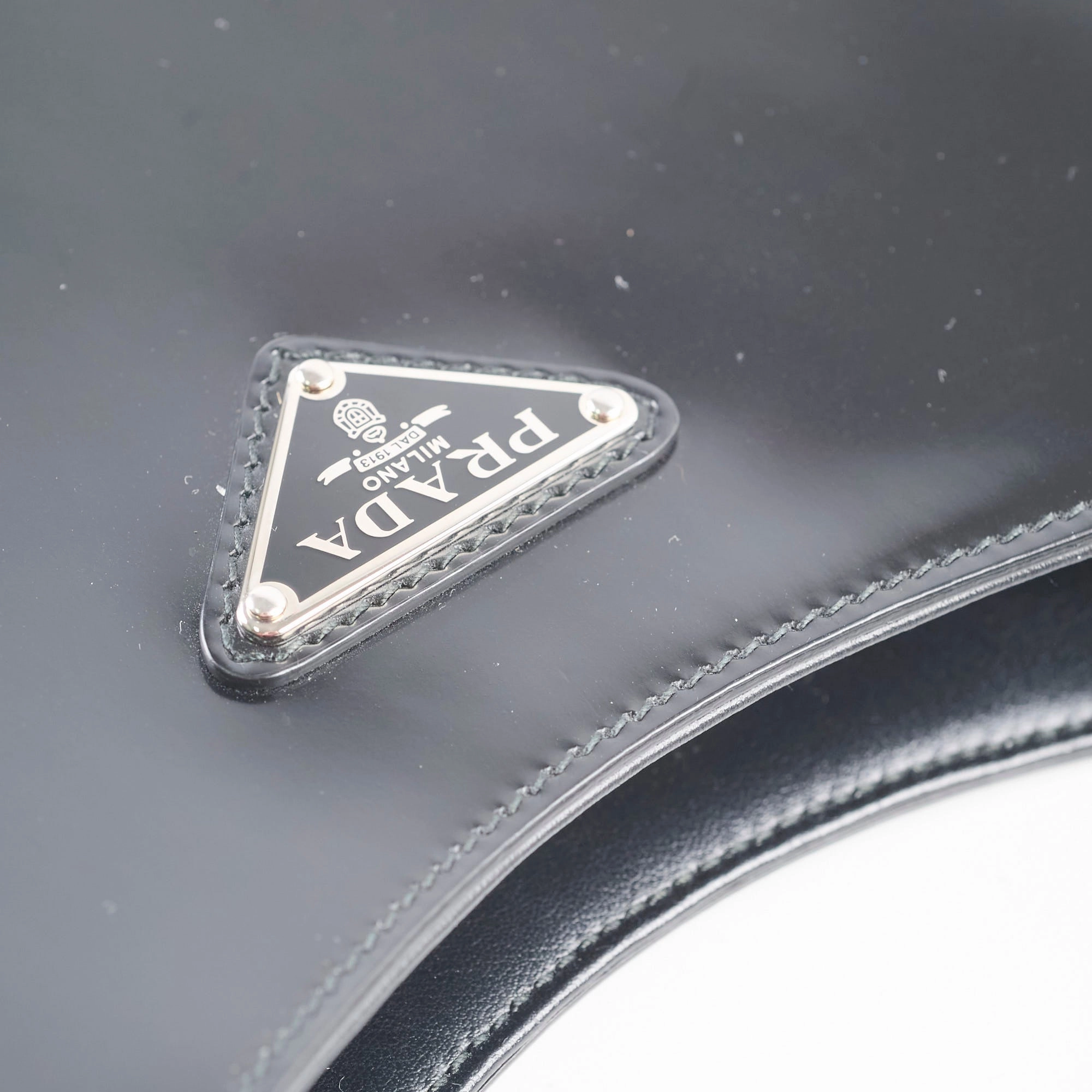 Prada Cleo Leather Shoulder Bag Black