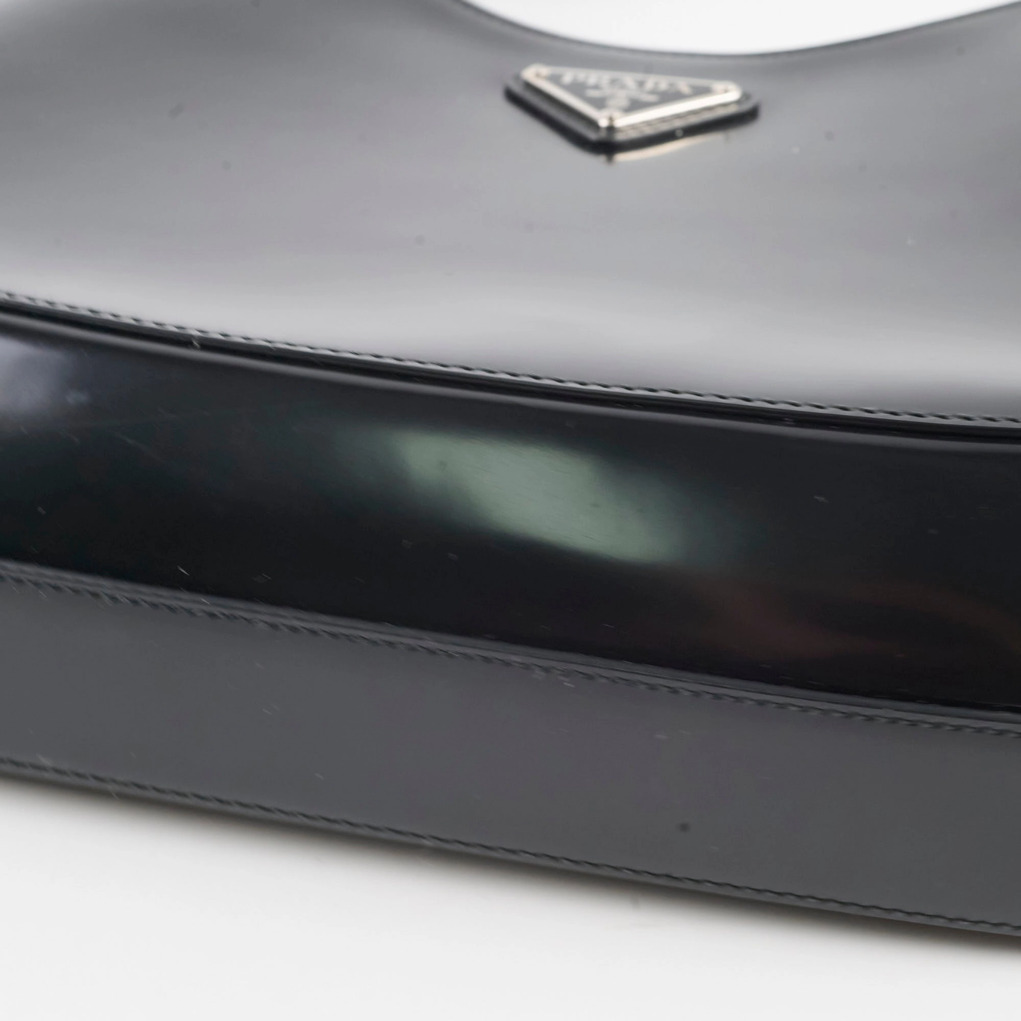 Prada Cleo Leather Shoulder Bag Black