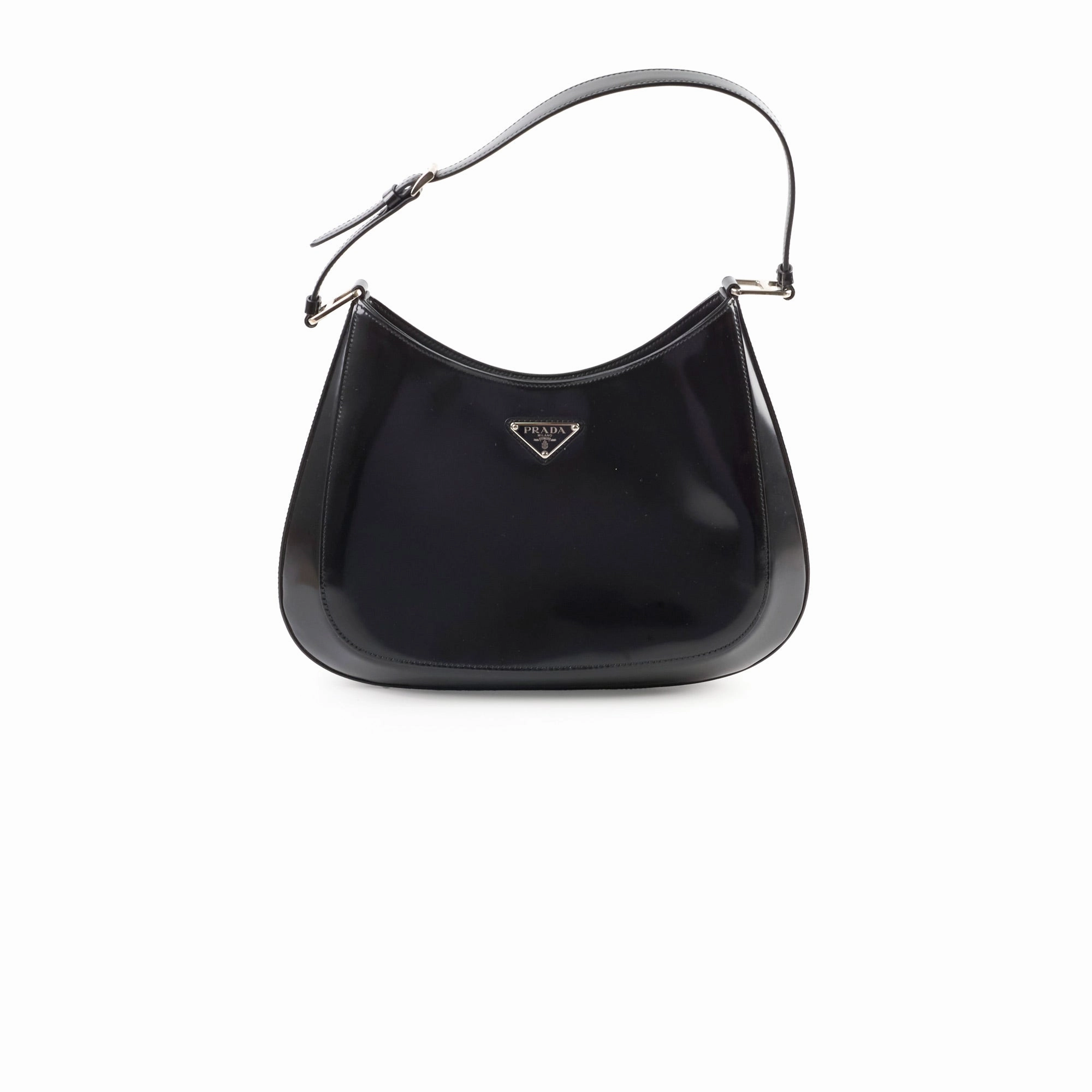 Prada Cleo Leather Shoulder Bag Black