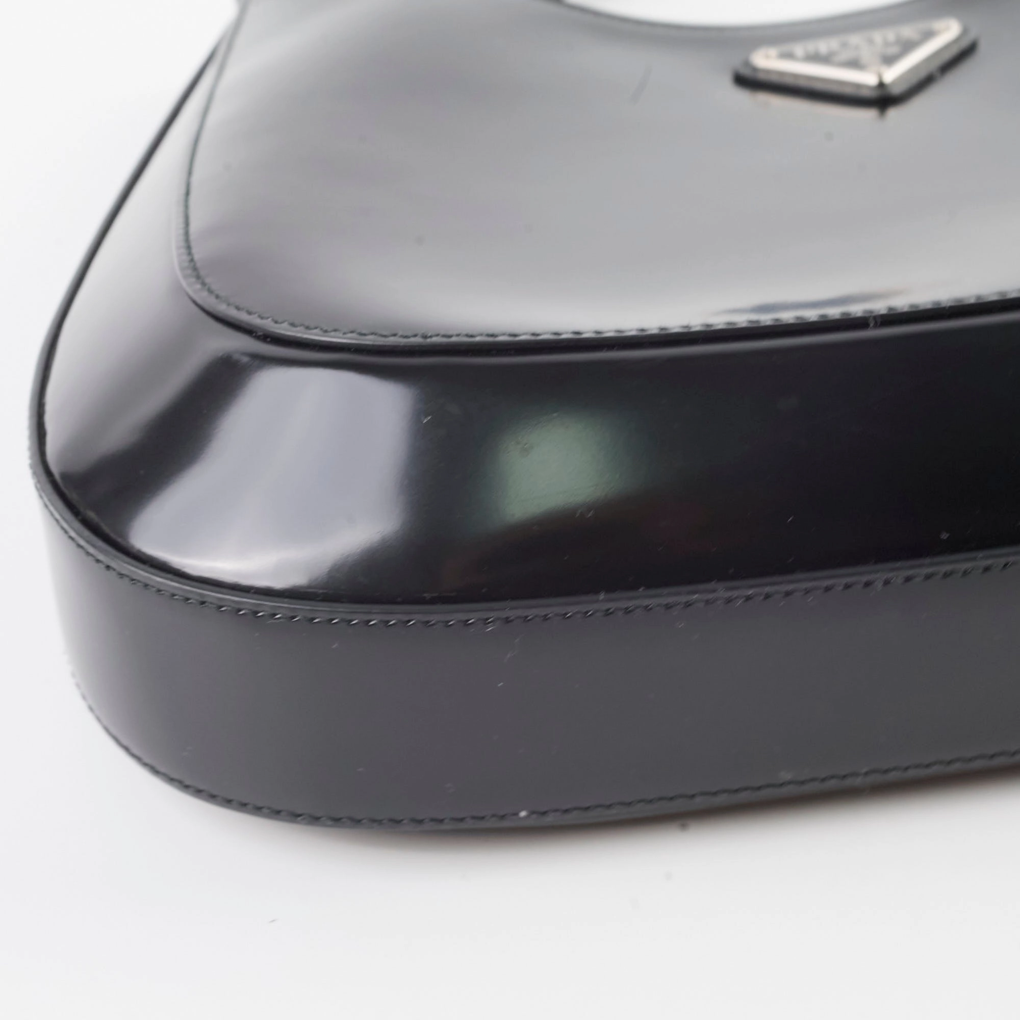 Prada Cleo Leather Shoulder Bag Black