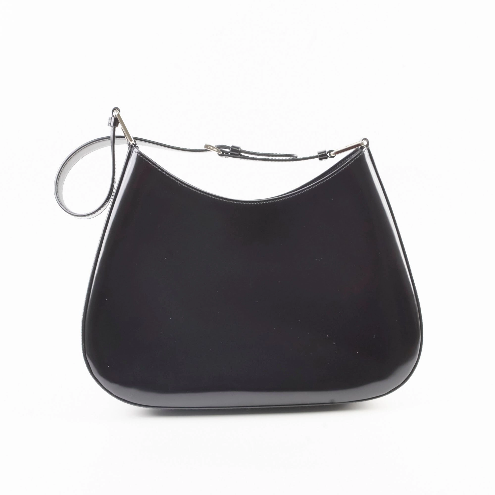 Prada Cleo Leather Shoulder Bag Black