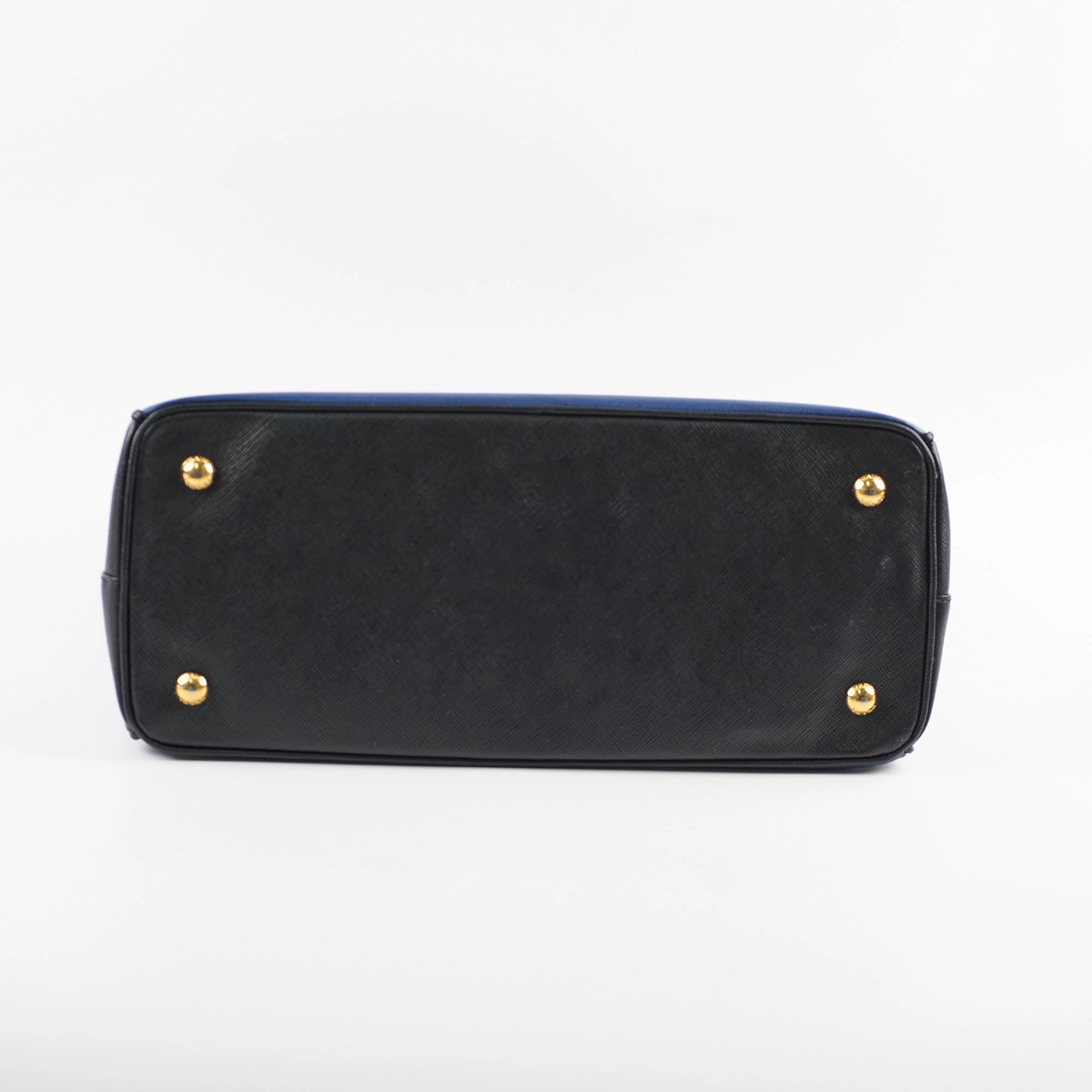 Prada Galleria Saffiano Tote Blue/Black
