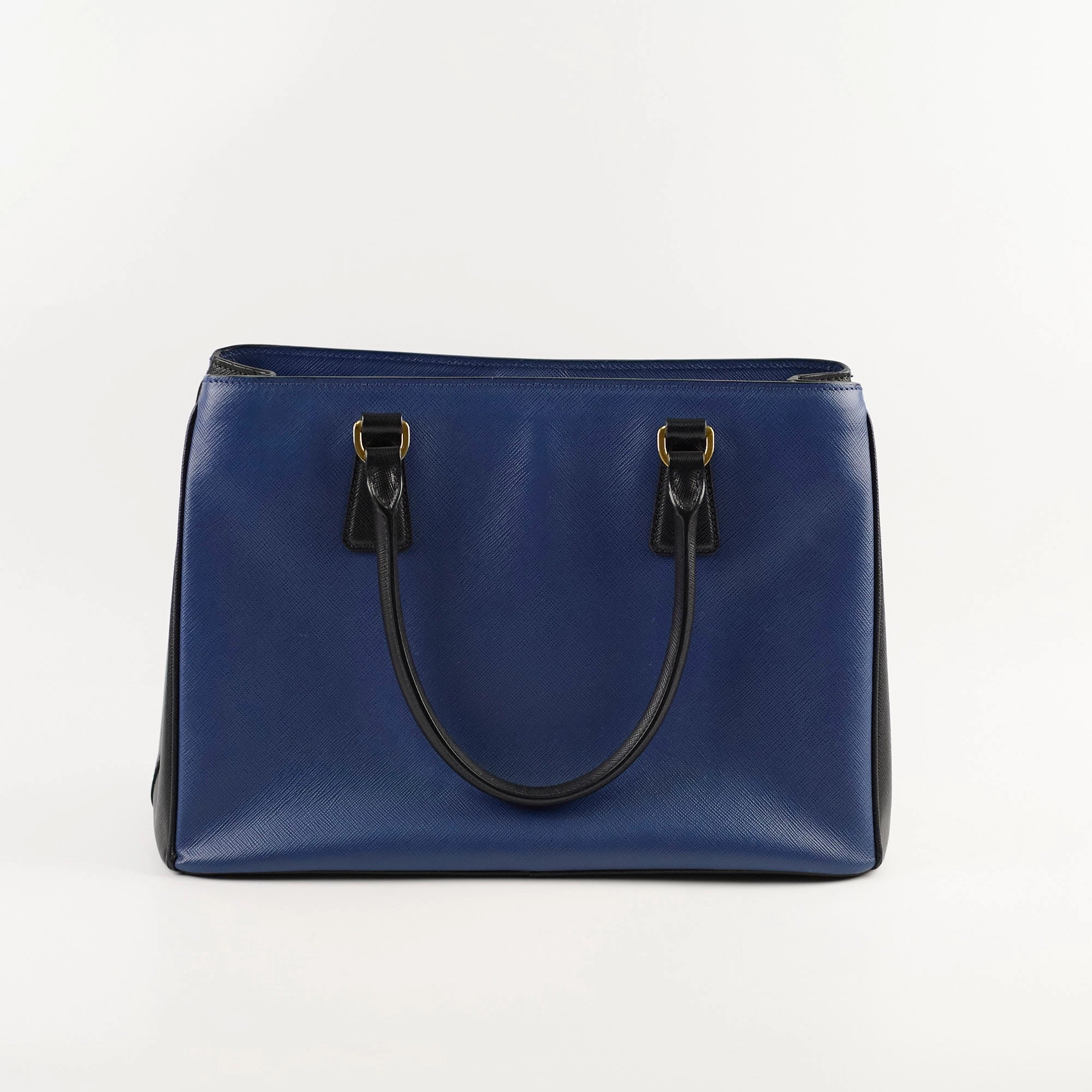 Prada Galleria Saffiano Tote Blue/Black