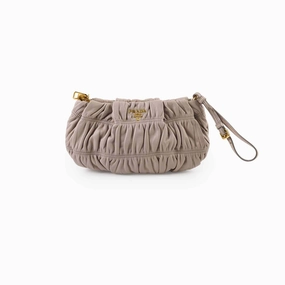 Prada Gaufre Clutch Grey