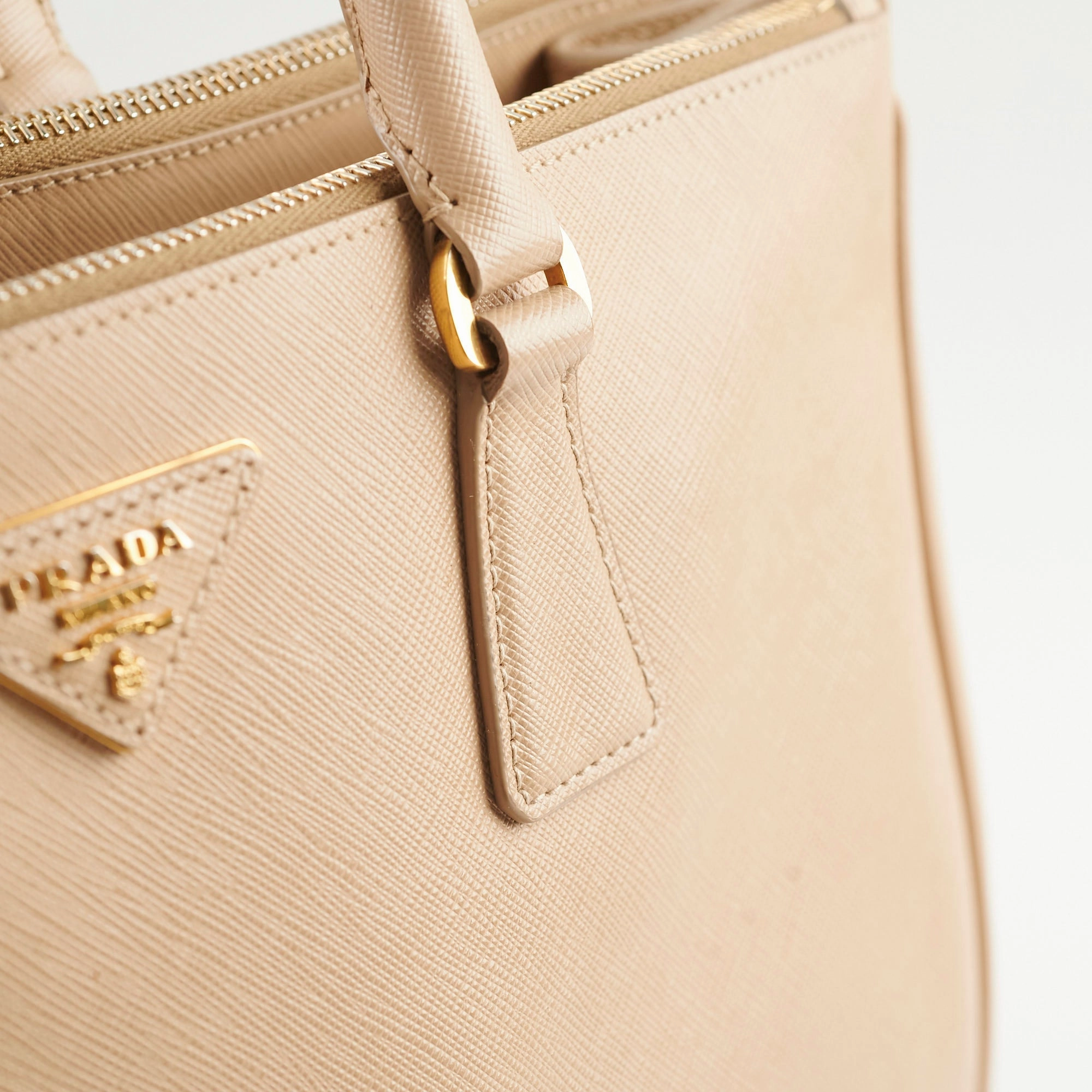 Prada Large Galleria Saffiano Beige Bag