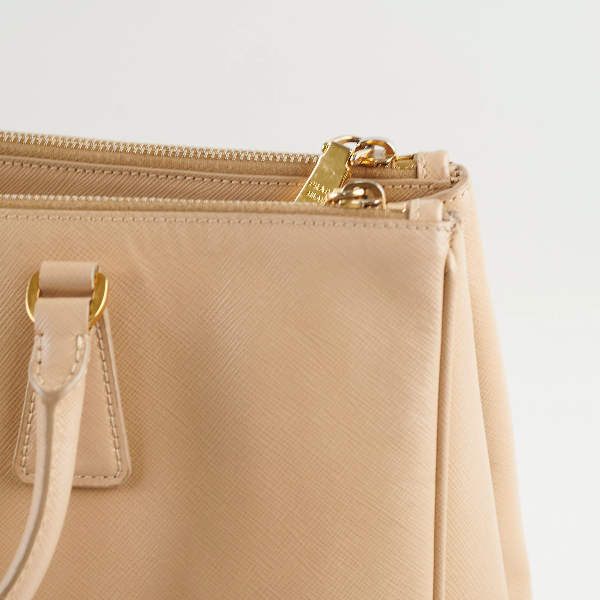 Prada Large Galleria Saffiano Beige Bag