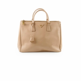 Prada Large Galleria Saffiano Beige Bag