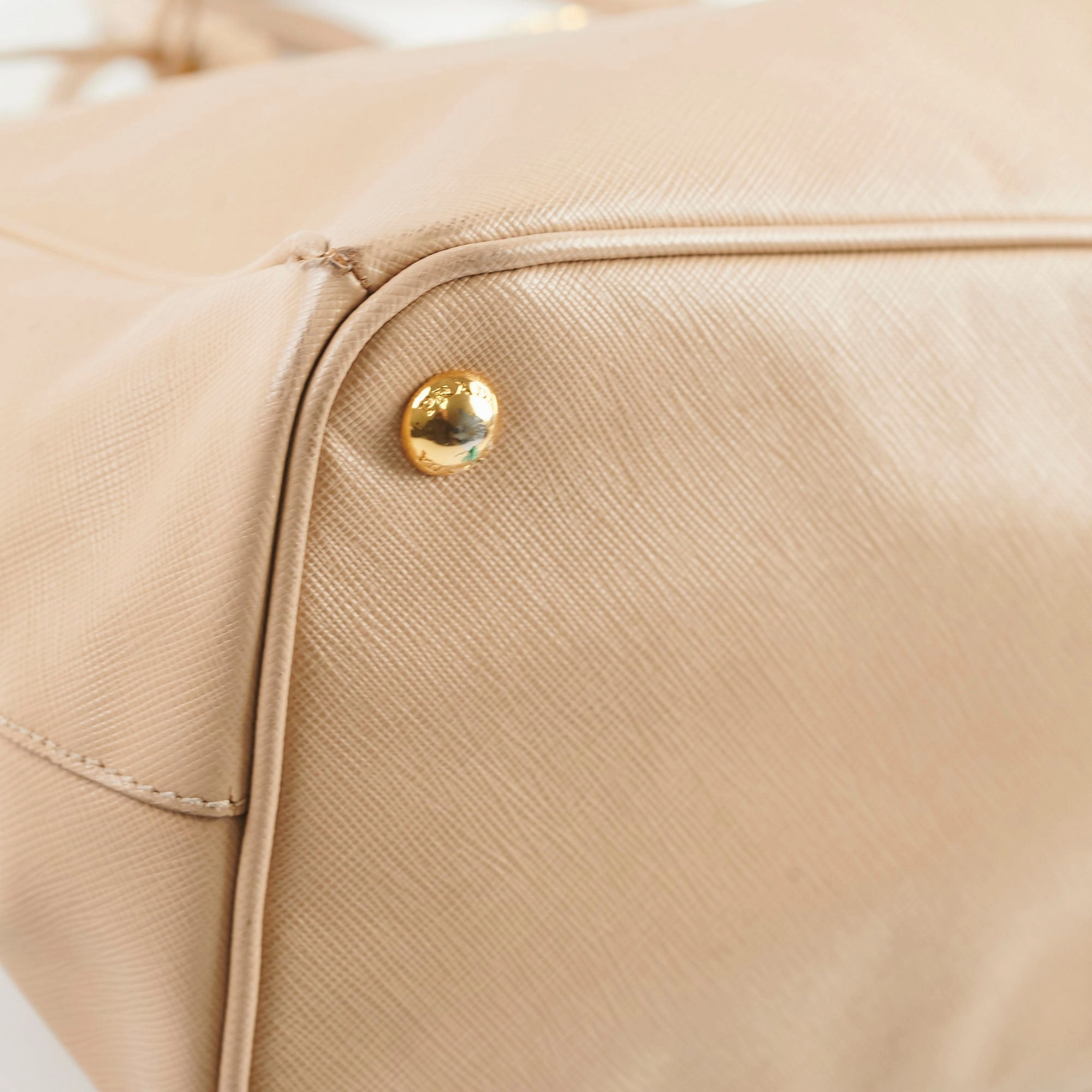 Prada Large Galleria Saffiano Beige Bag