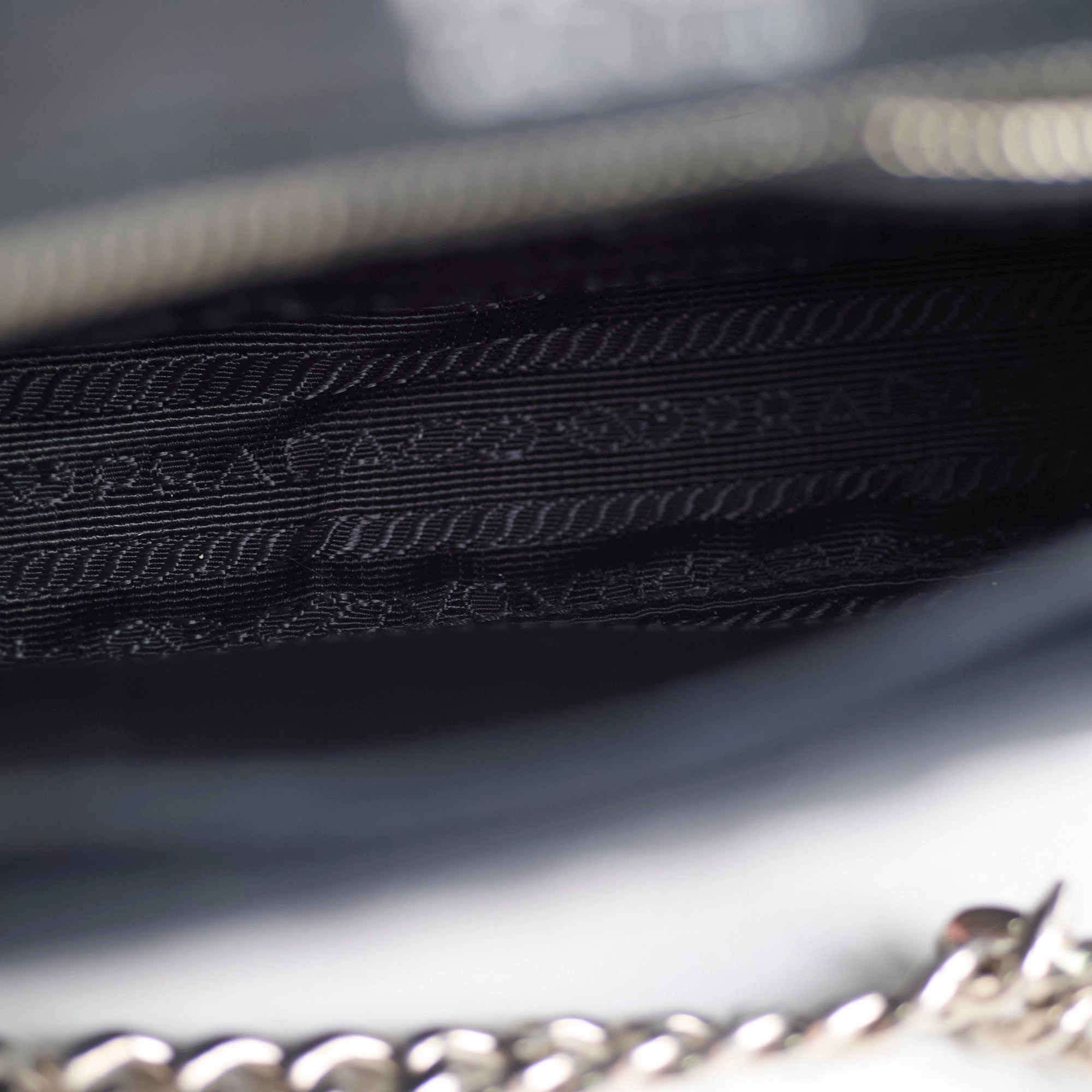 Prada Leather Diagramme Bag Black