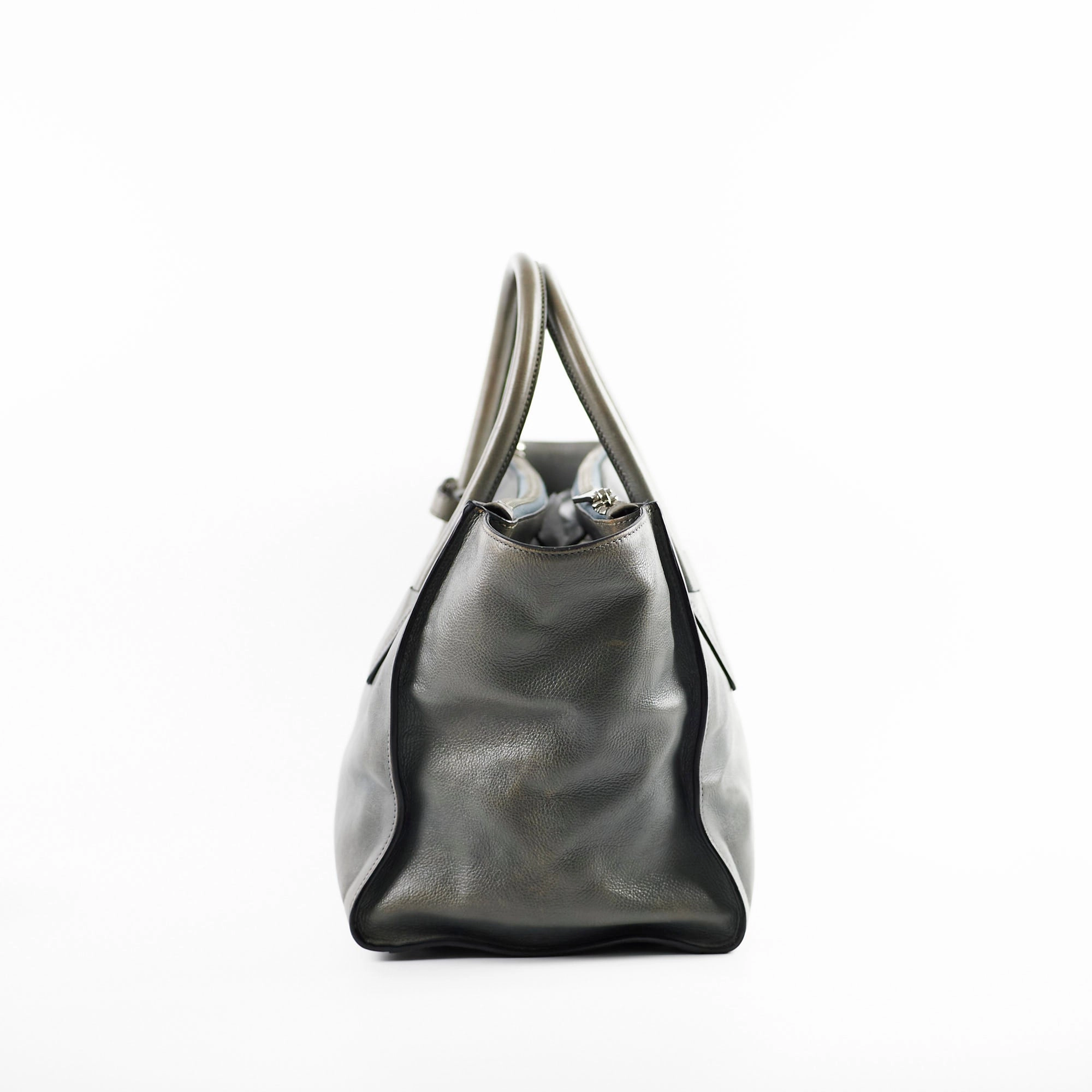 Prada Medium Glace Calf Twin Pocket Tote