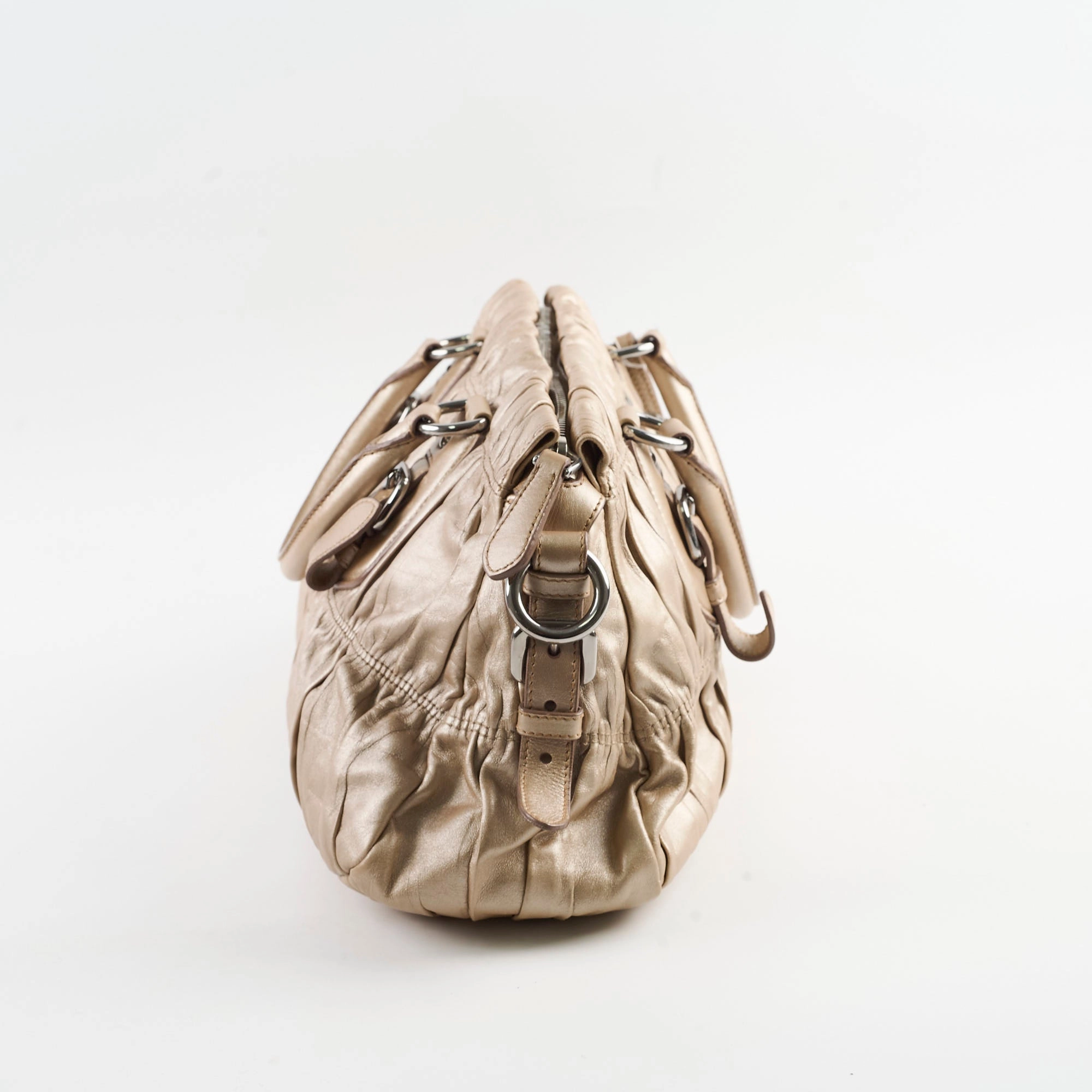 Prada Metallic Shoulder Bag Gold