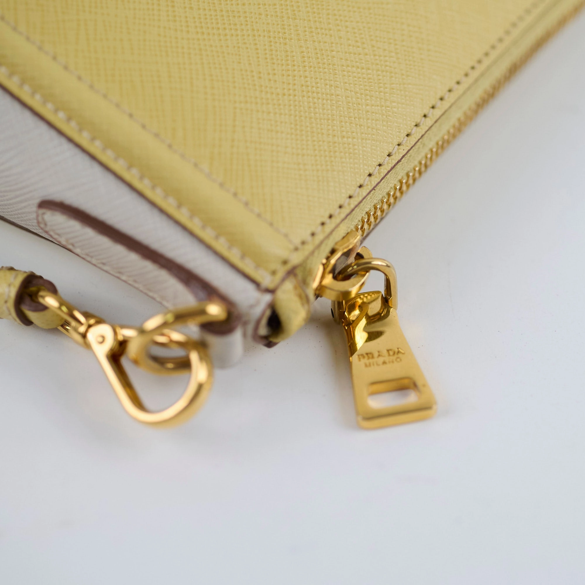 Prada Mini Saffiano Shoulder Bag Yellow