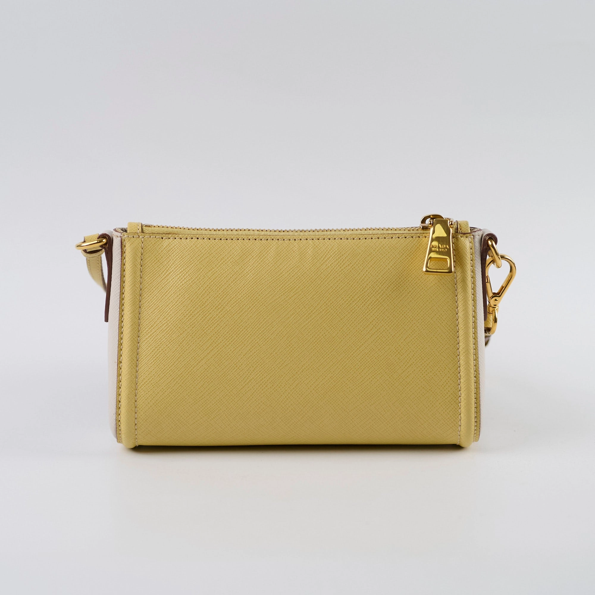 Prada Mini Saffiano Shoulder Bag Yellow