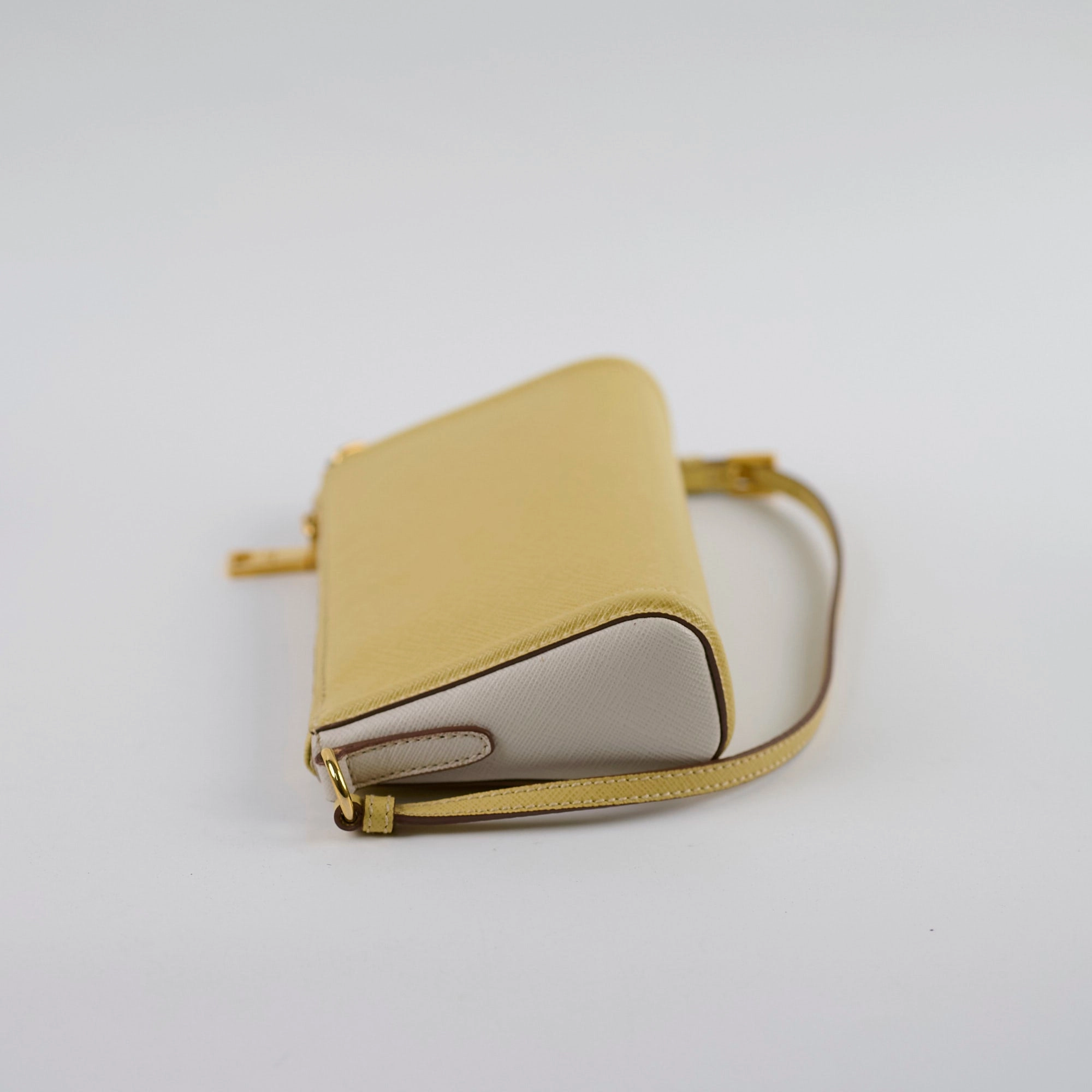 Prada Mini Saffiano Shoulder Bag Yellow