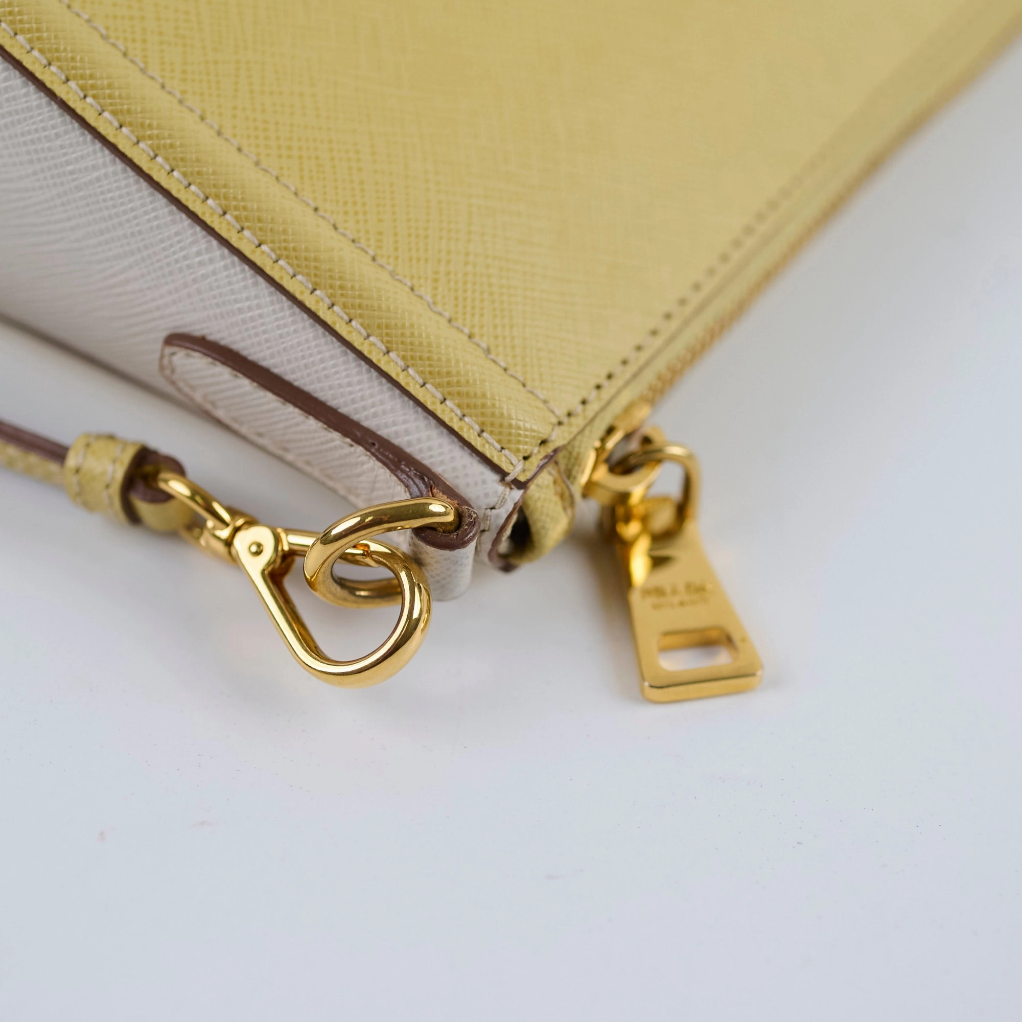 Prada Mini Saffiano Shoulder Bag Yellow