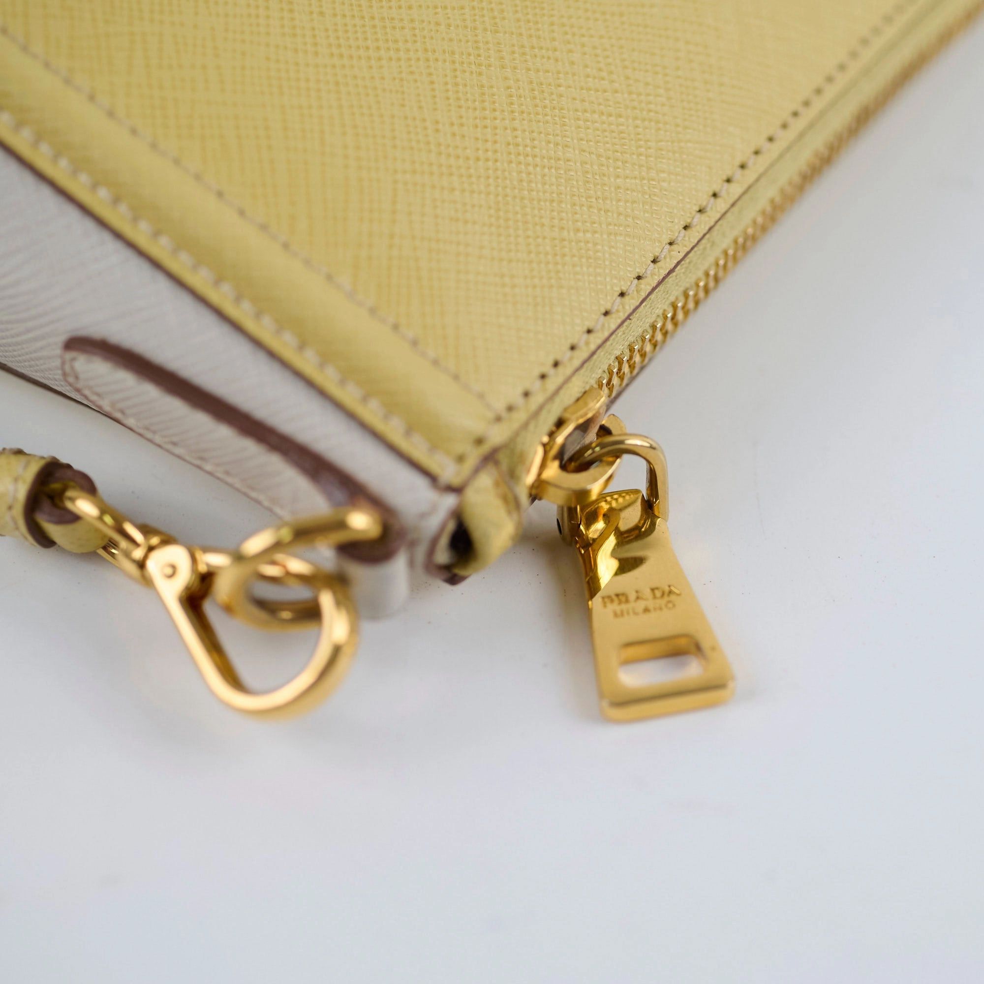 Prada Mini Saffiano Shoulder Bag Yellow