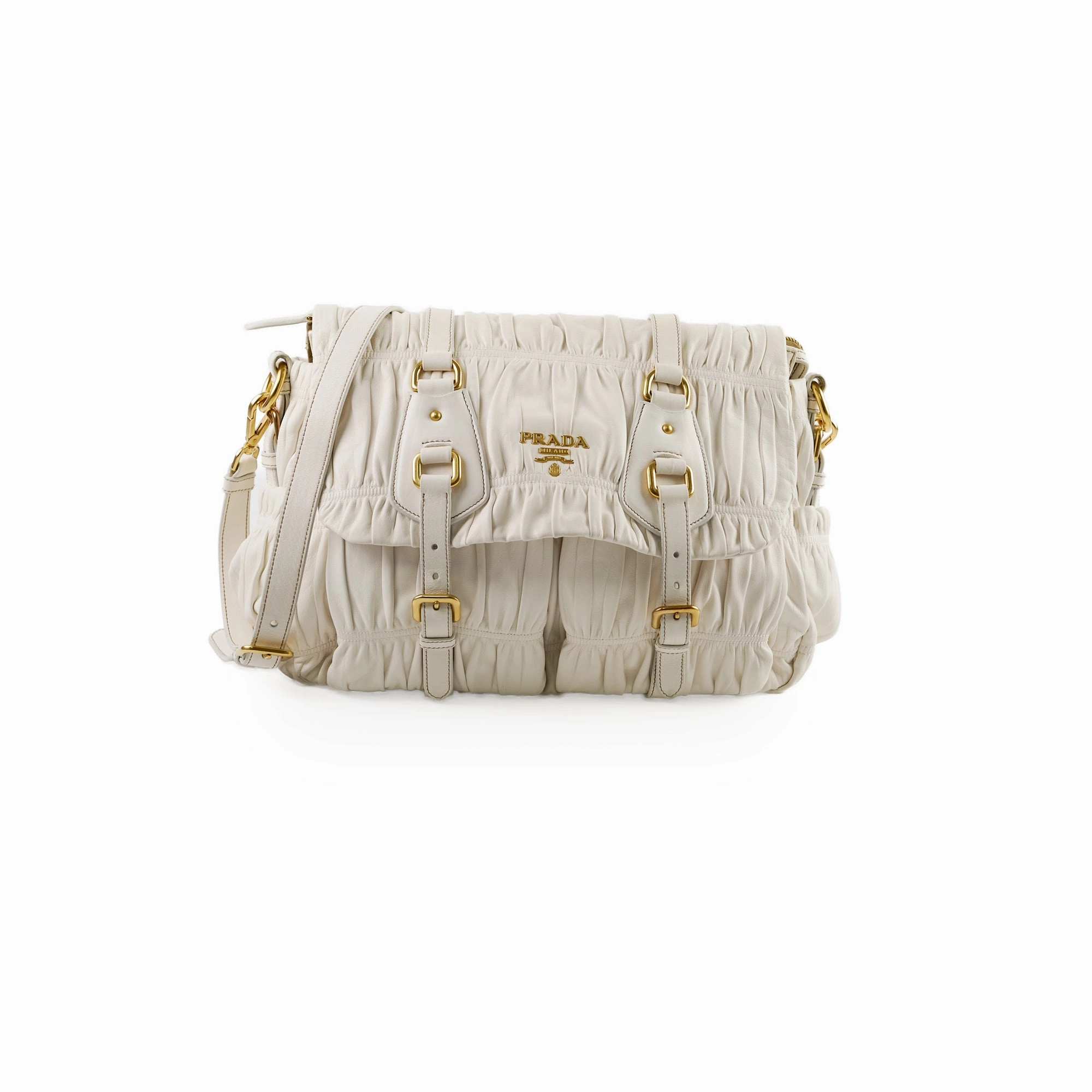 Prada Nappa Gauffre Nero White