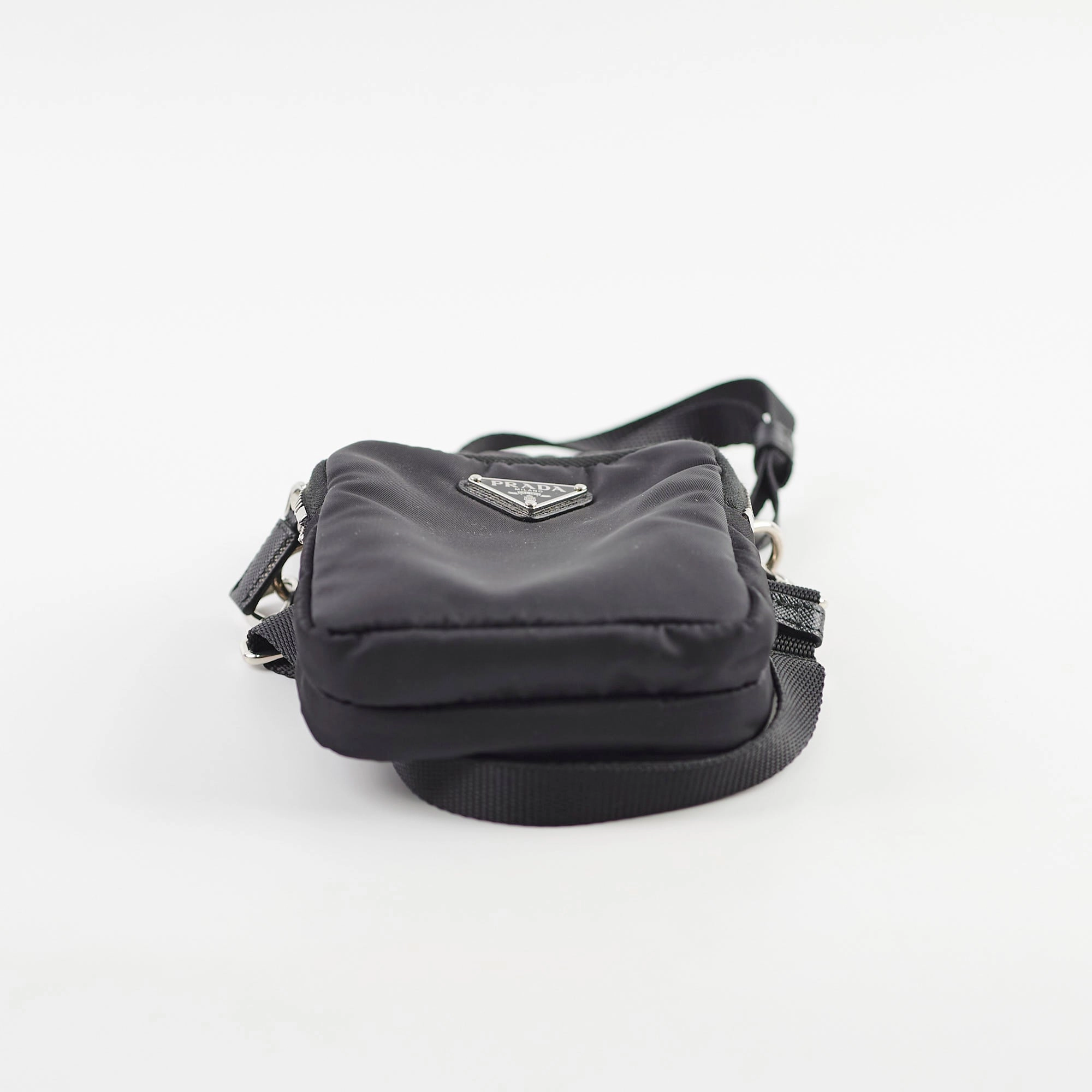 Prada Nylon Phone Case Crossbody Bag Black
