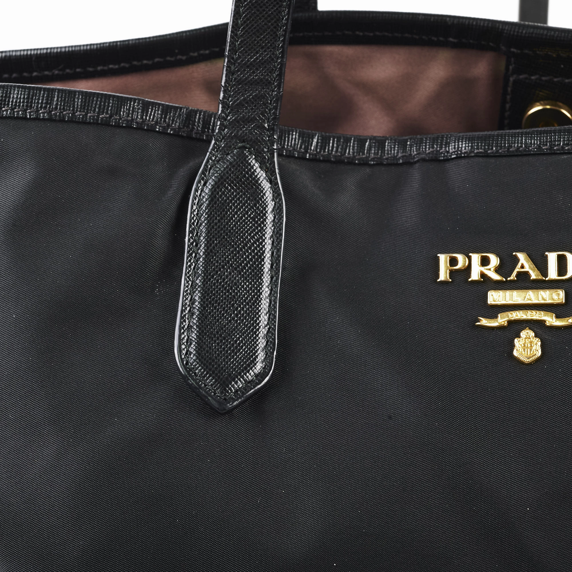 Prada Nylon Tote Bag Black