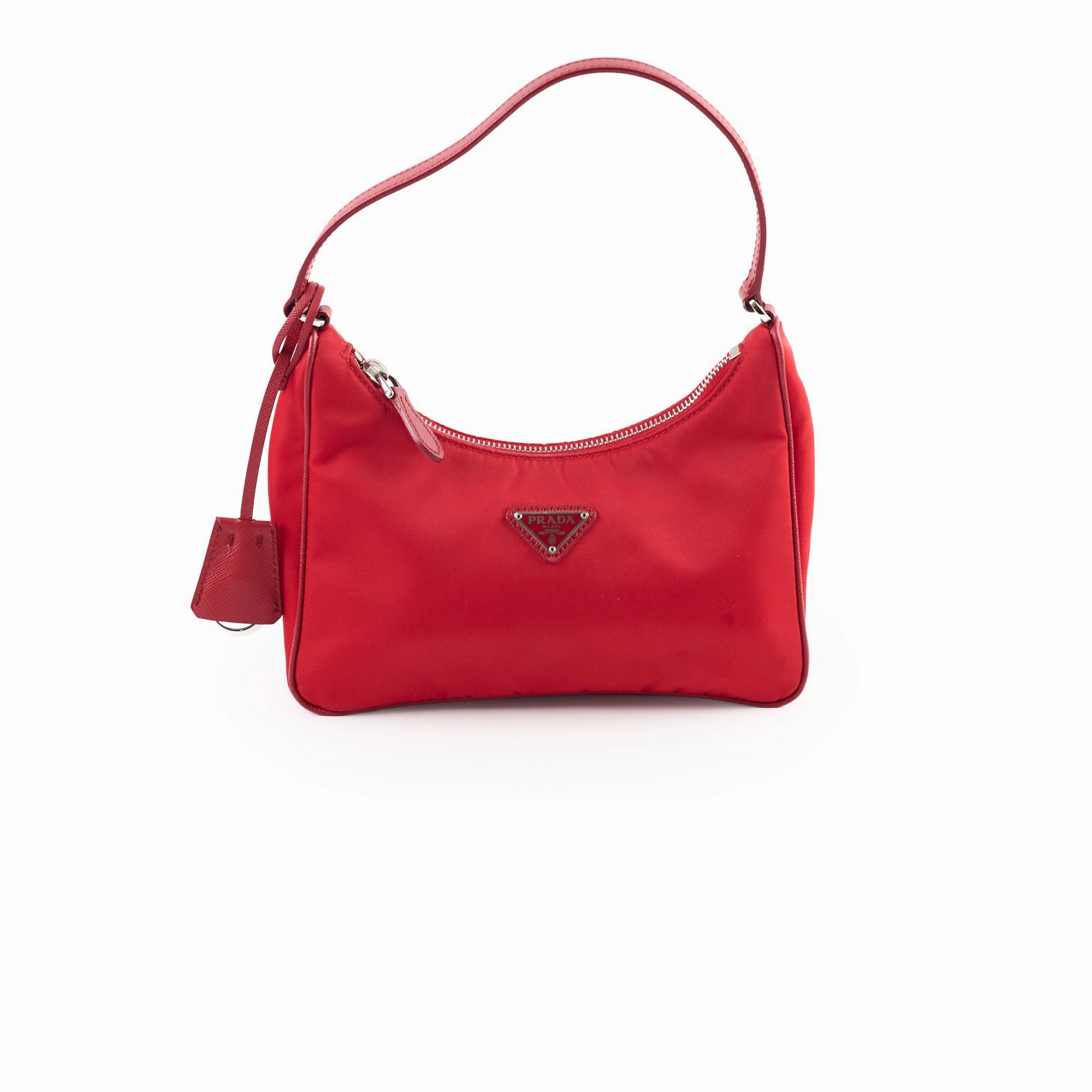 Prada Re-Edition 2005 Nylon Saffiano Mini Bag Red