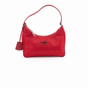 Prada Re-Edition 2005 Nylon Saffiano Mini Bag Red