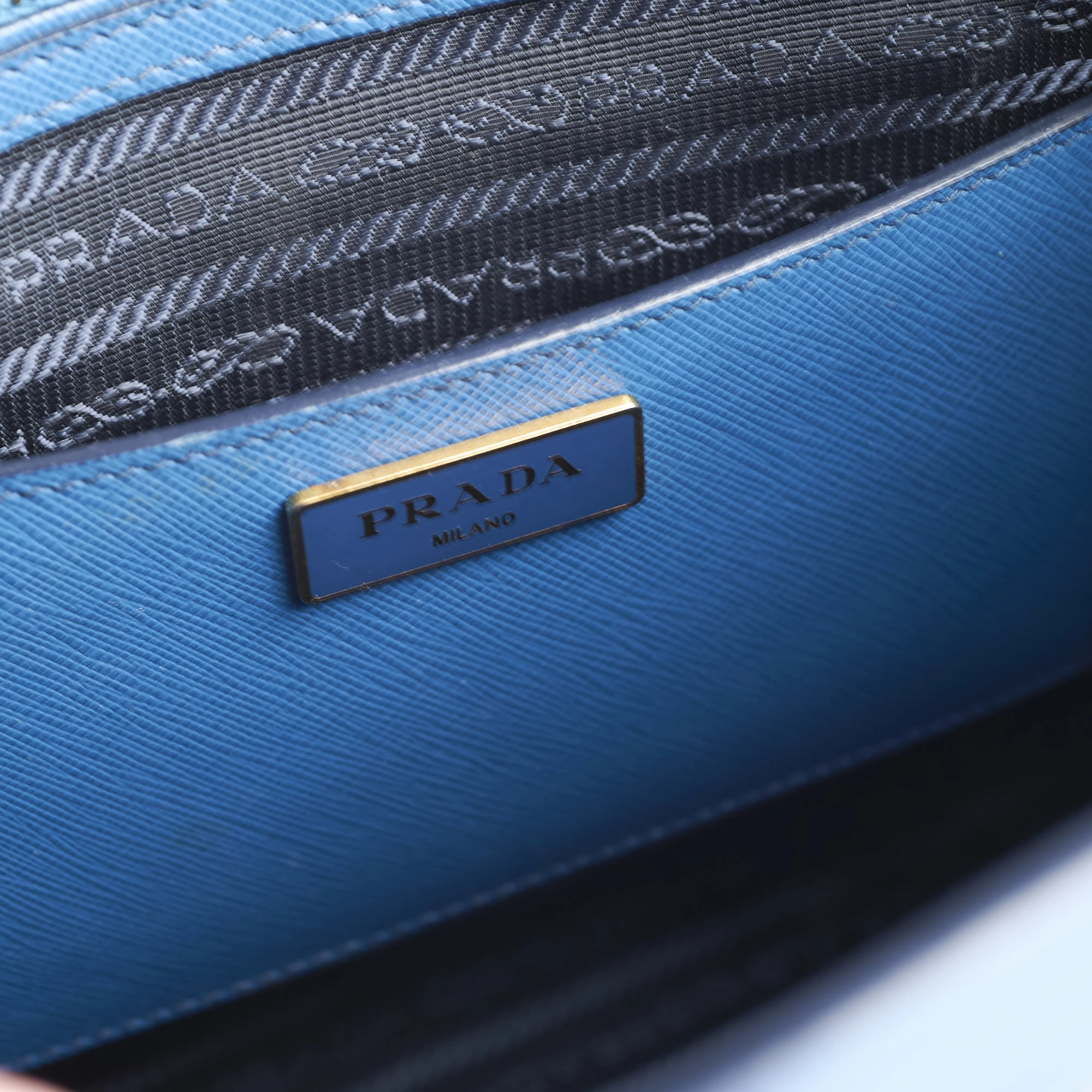 Prada Saffiano Blue Tote