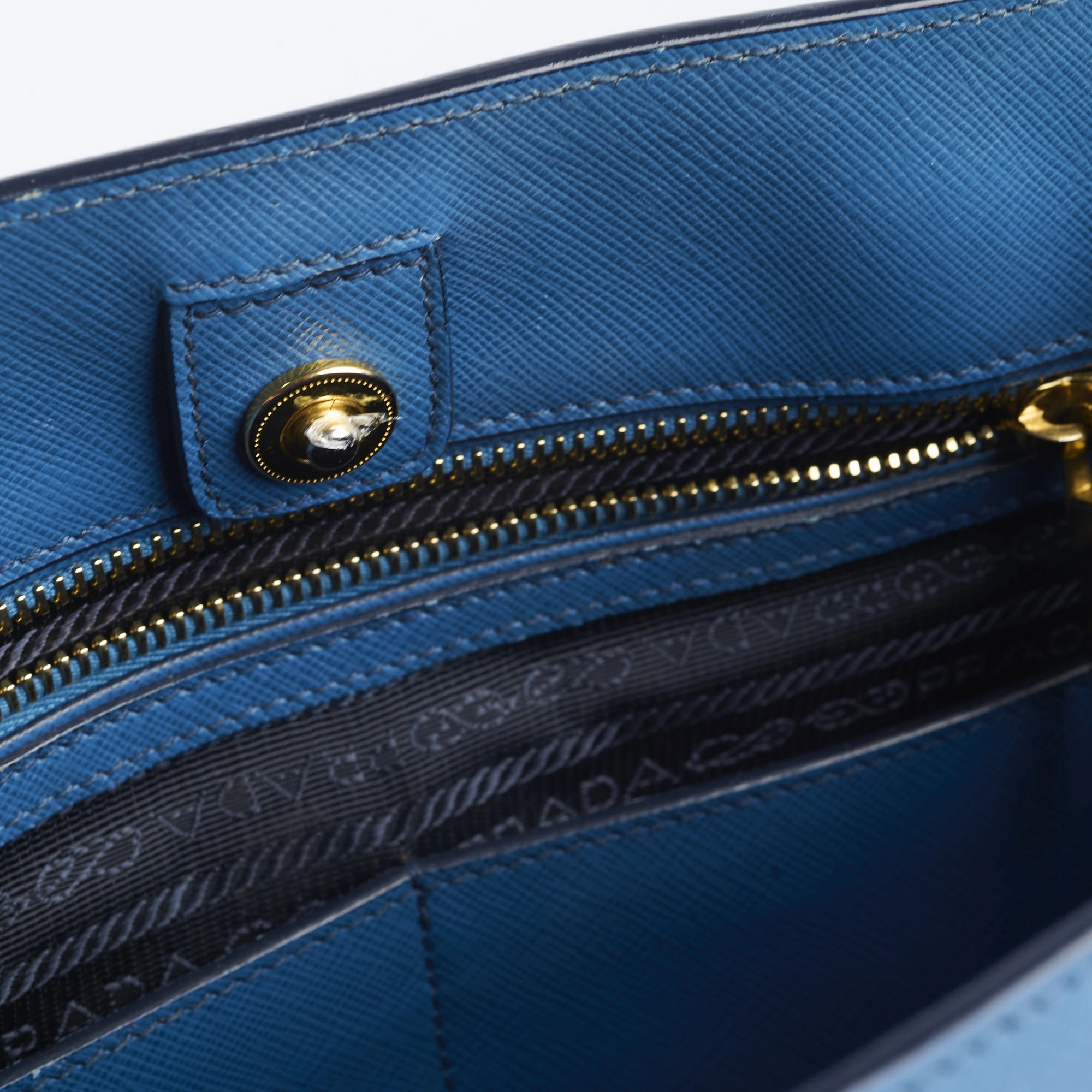 Prada Saffiano Blue Tote