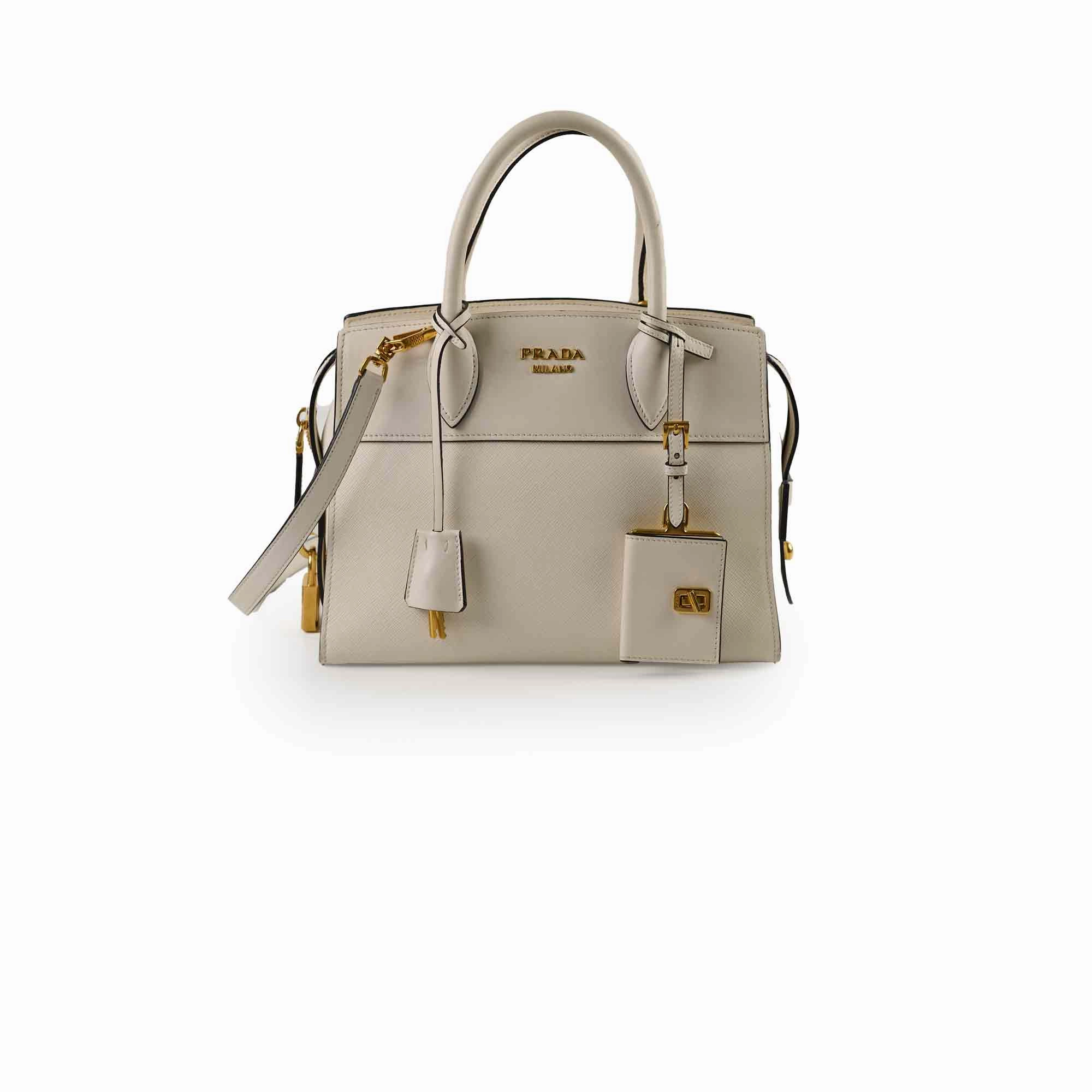 Prada Saffiano Tote Bag White