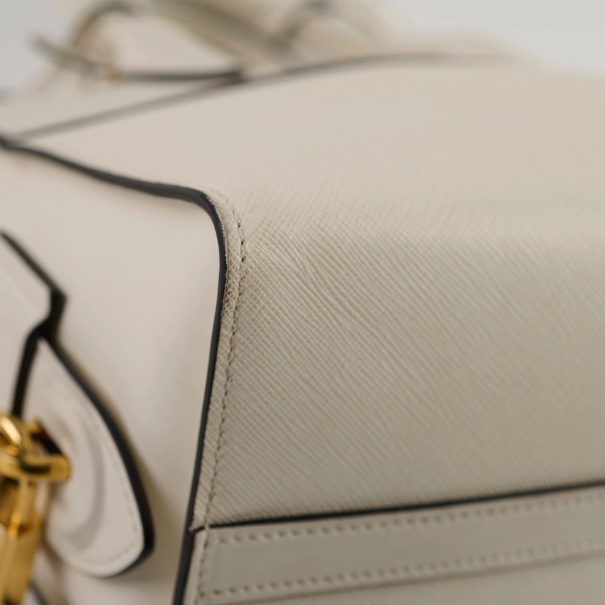 Prada Saffiano Tote Bag White