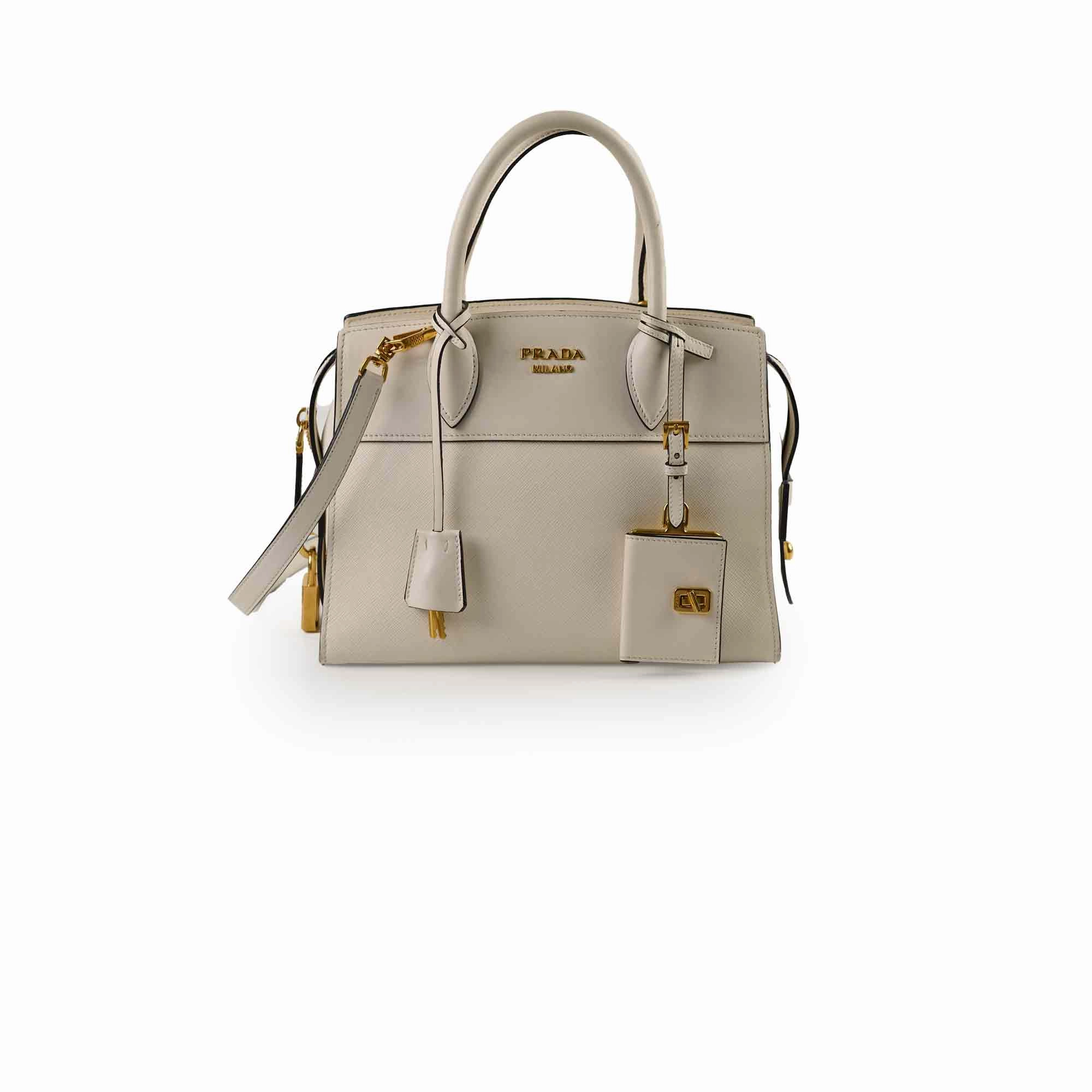 Prada Saffiano Tote Bag White