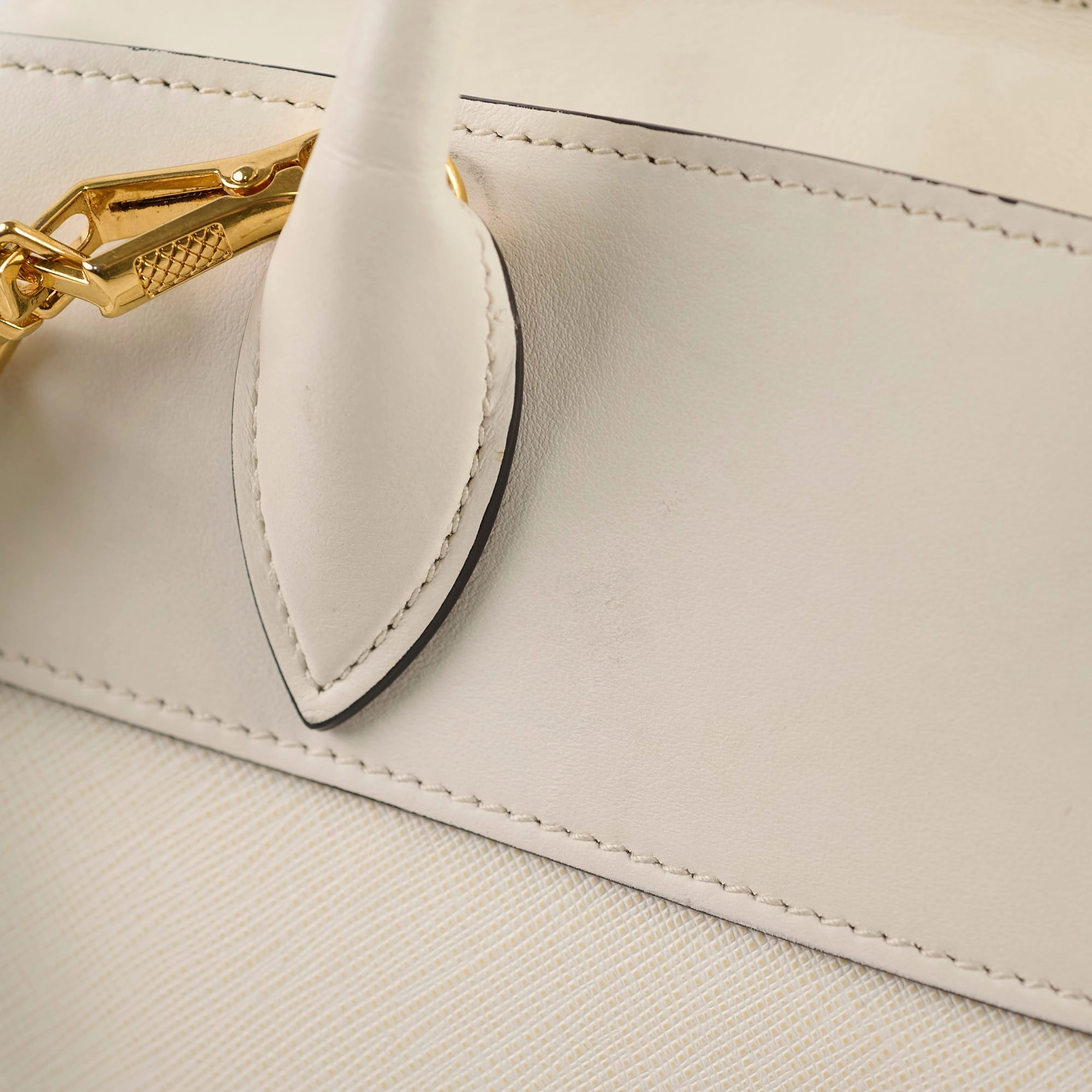 Prada Saffiano Tote Bag White