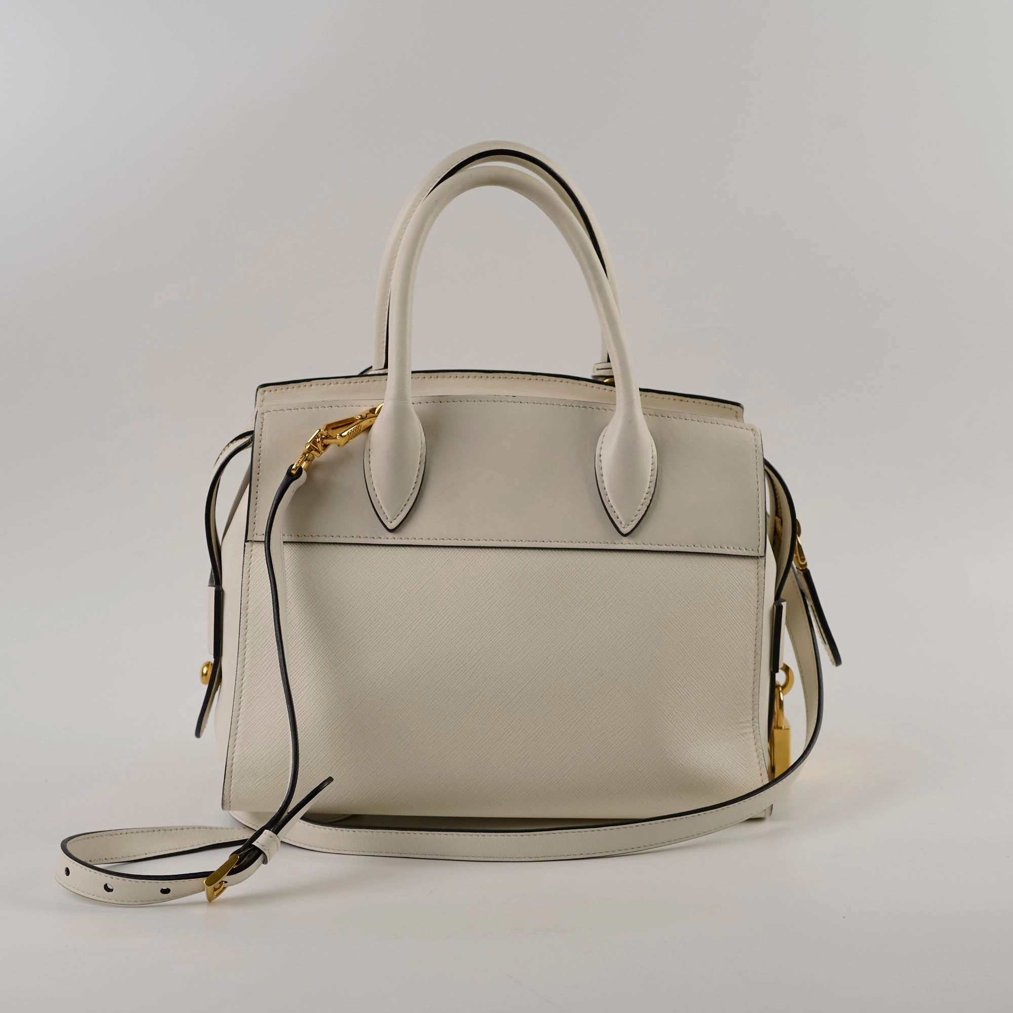 Prada Saffiano Tote Bag White