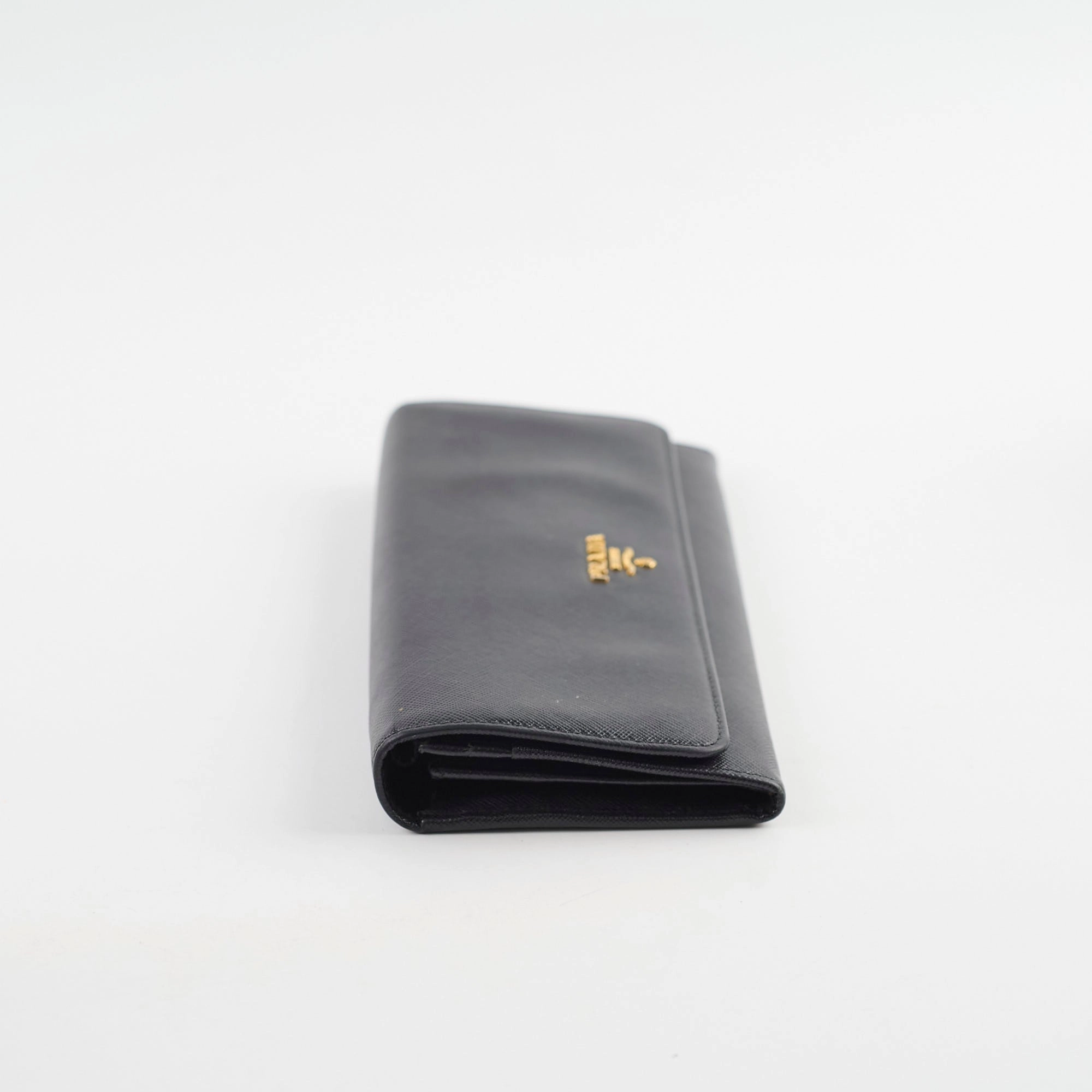 Prada Saffiano Wallet On Chain Black