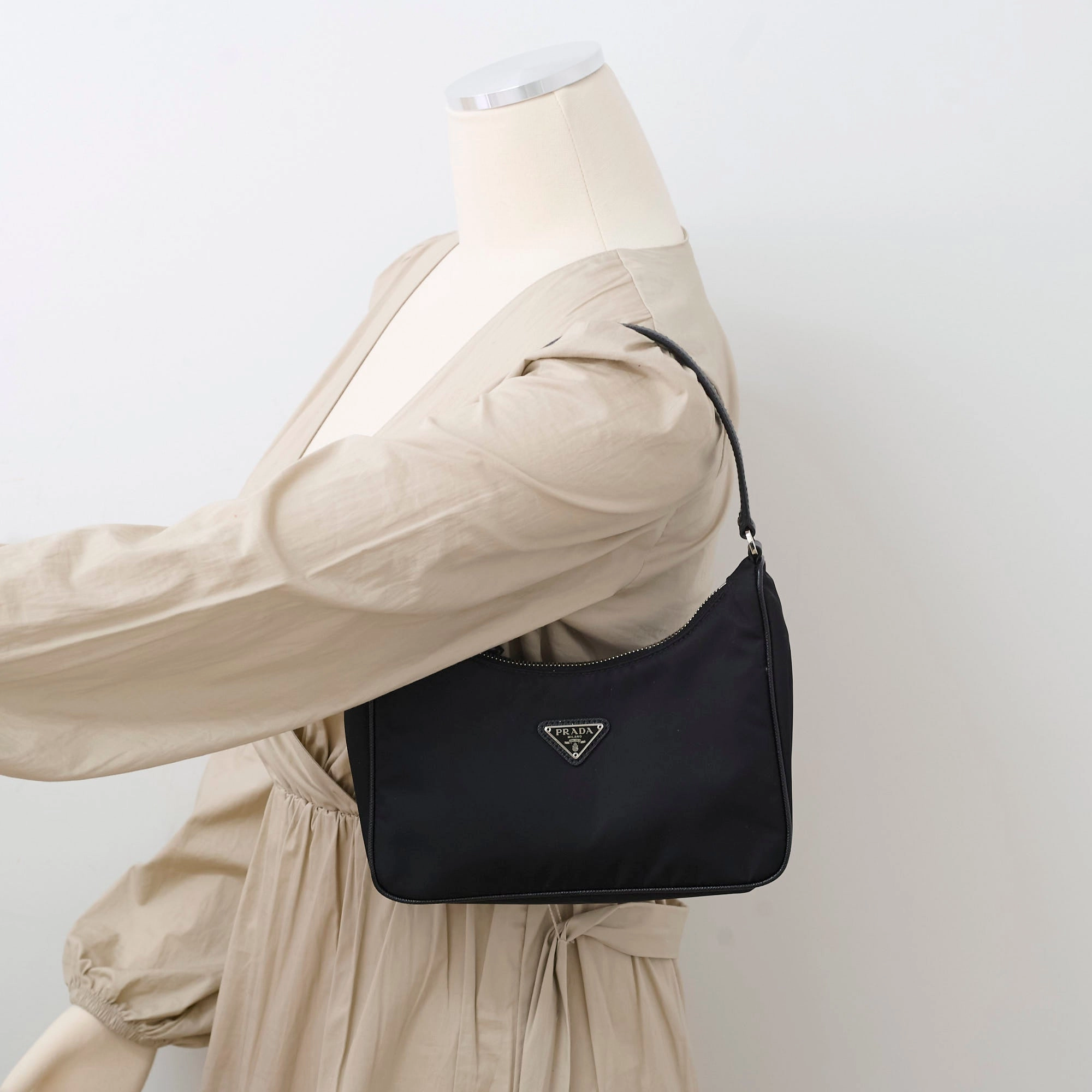 Prada shoulder bag Nylon 2005 Black