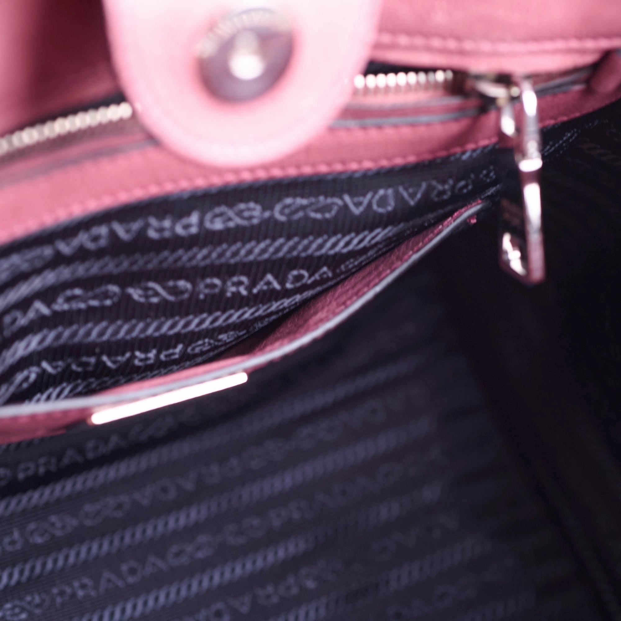 Prada Twin Pocket Leather Tote Pink