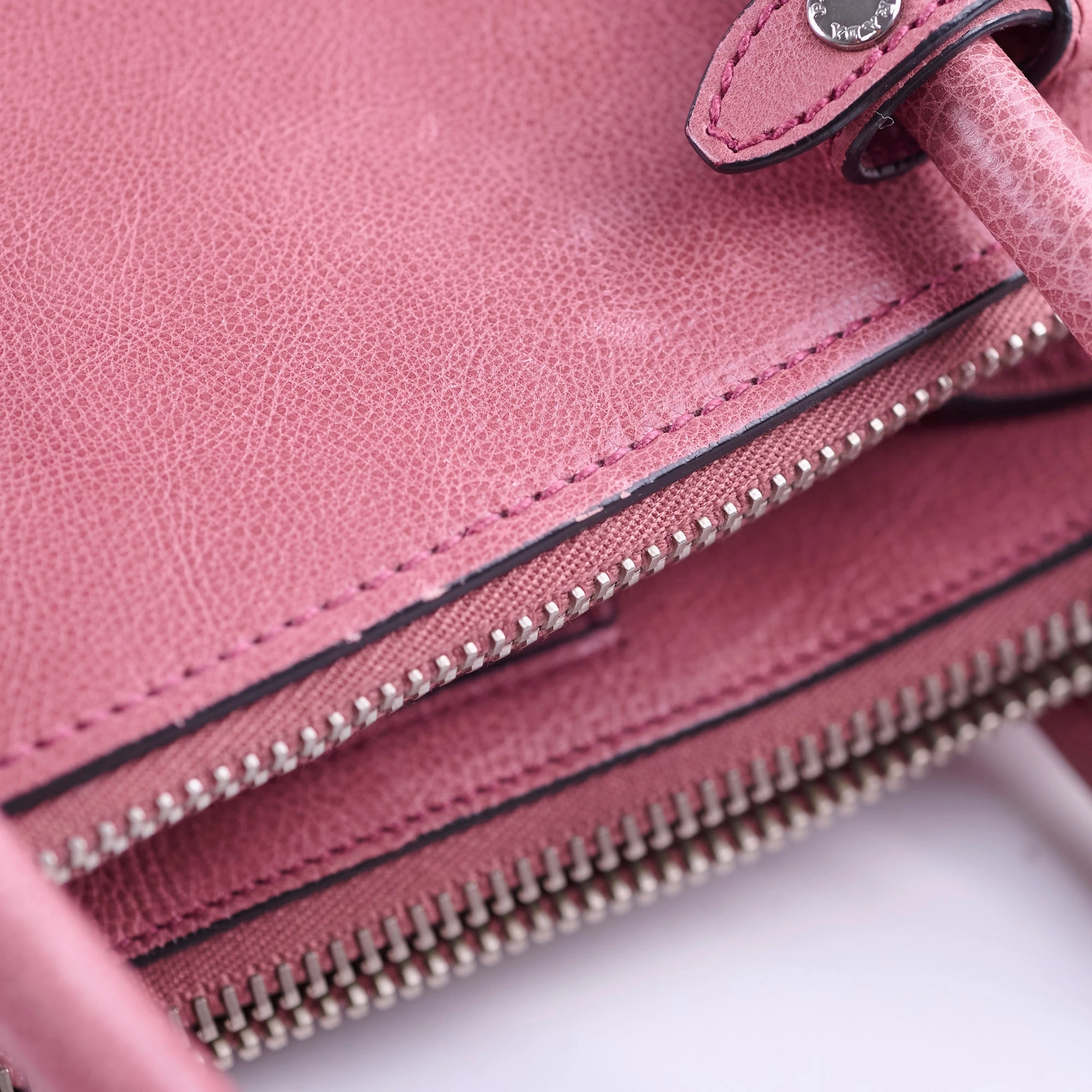 Prada Twin Pocket Leather Tote Pink