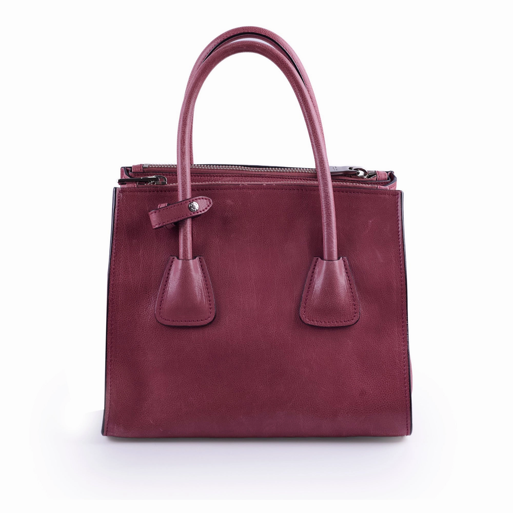 Prada Twin Pocket Leather Tote Pink