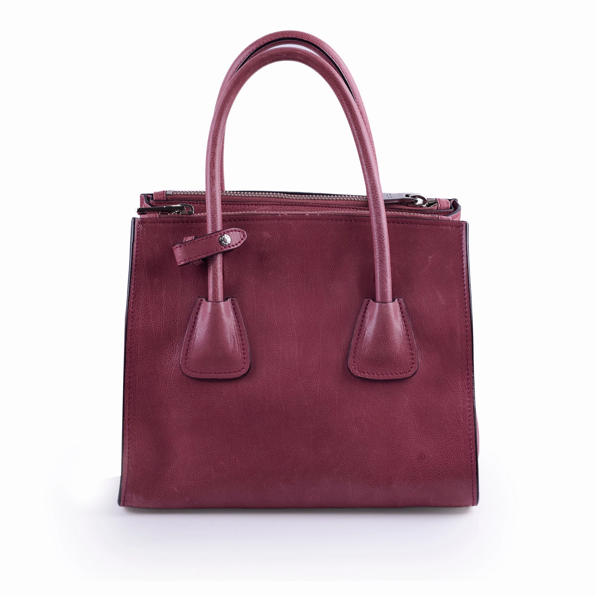 Prada Twin Pocket Leather Tote Pink