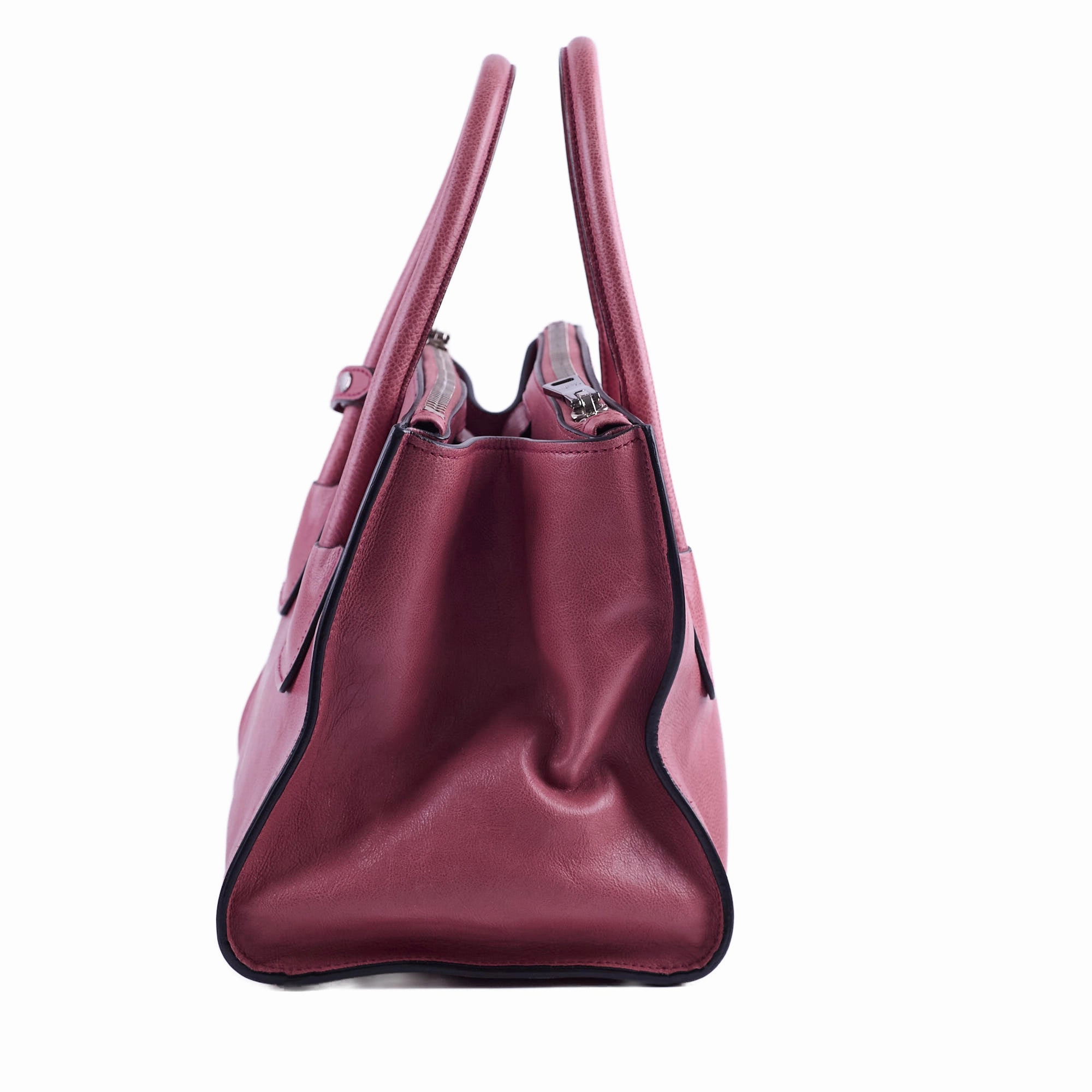 Prada Twin Pocket Leather Tote Pink